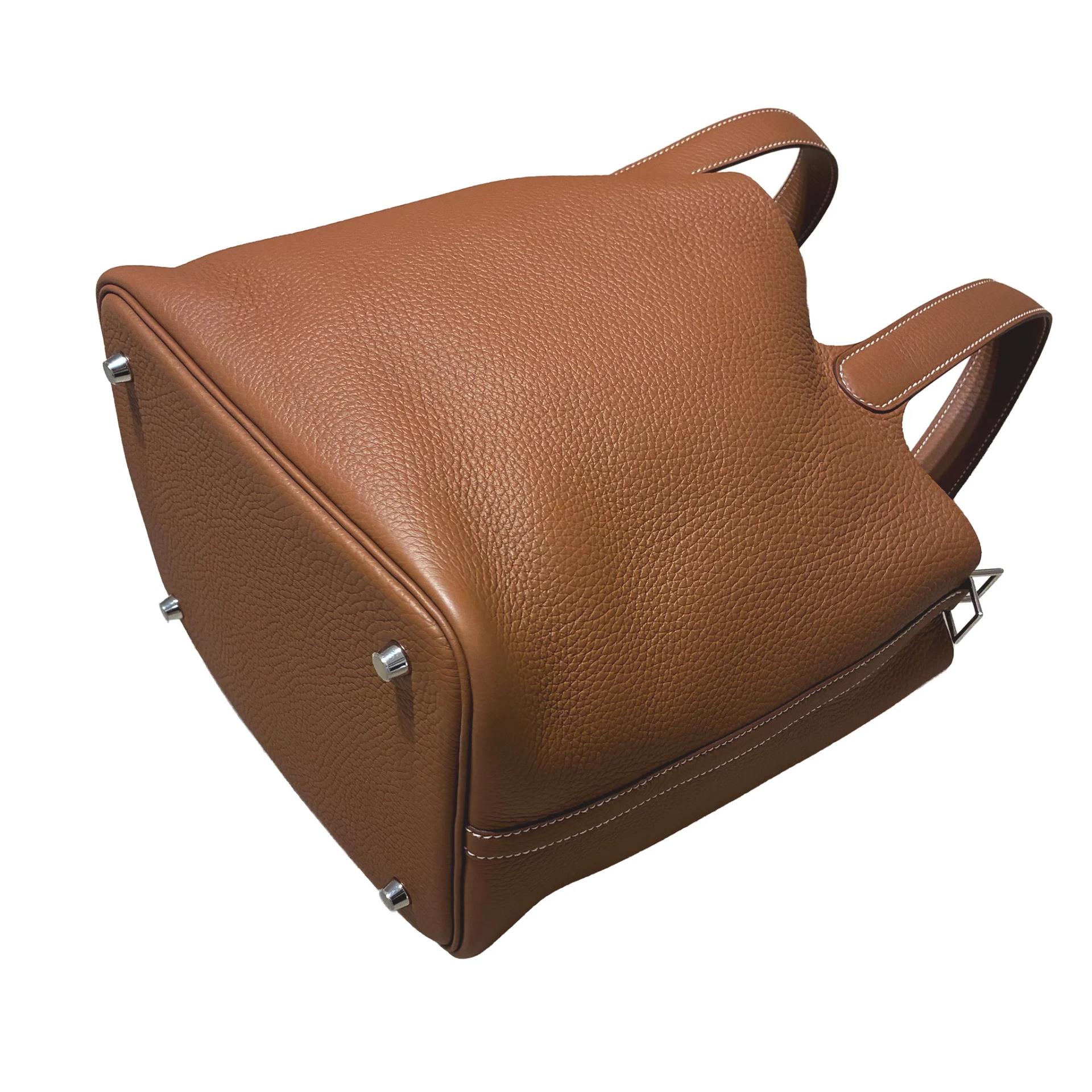Brand New ( Rank N ) HERMÈS Picotin Lock MM Gold (37) Clemence Palladium hardware G (2026) - 7