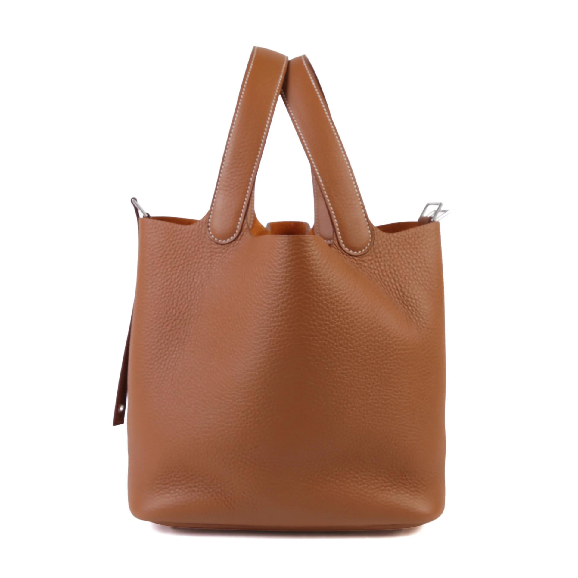 Brand New ( Rank N ) HERMÈS Picotin Lock MM Gold (37) Clemence Palladium hardware G (2026) - 3