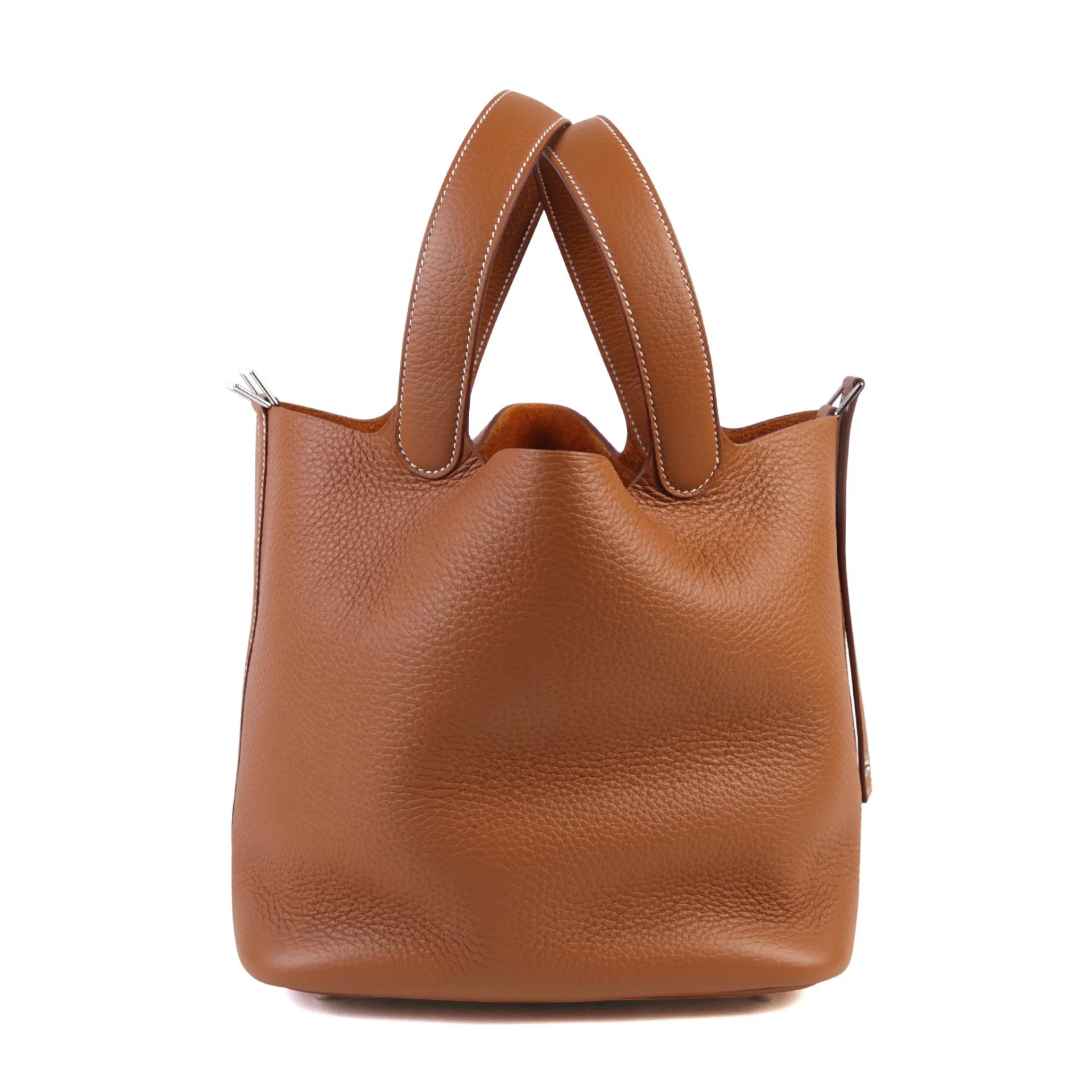 Brand New ( Rank N ) HERMÈS Picotin Lock MM Gold (37) Clemence Palladium hardware G (2026) - 4