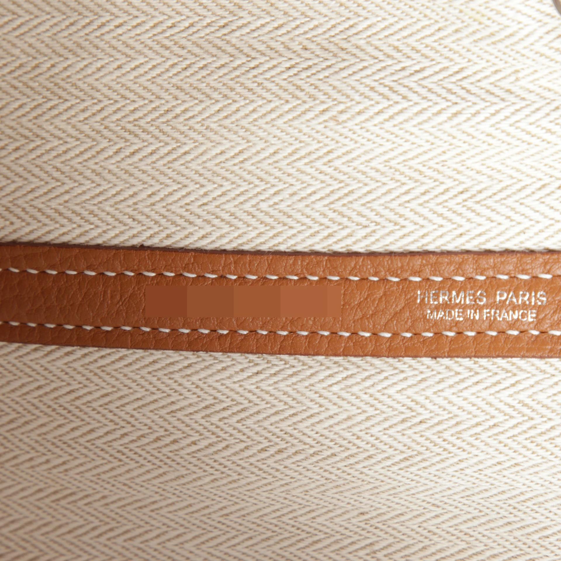Very Good ( Rank A) HERMÈS Garden Party PM Gold (37) Negonda Palladium hardware D (2019) - 11
