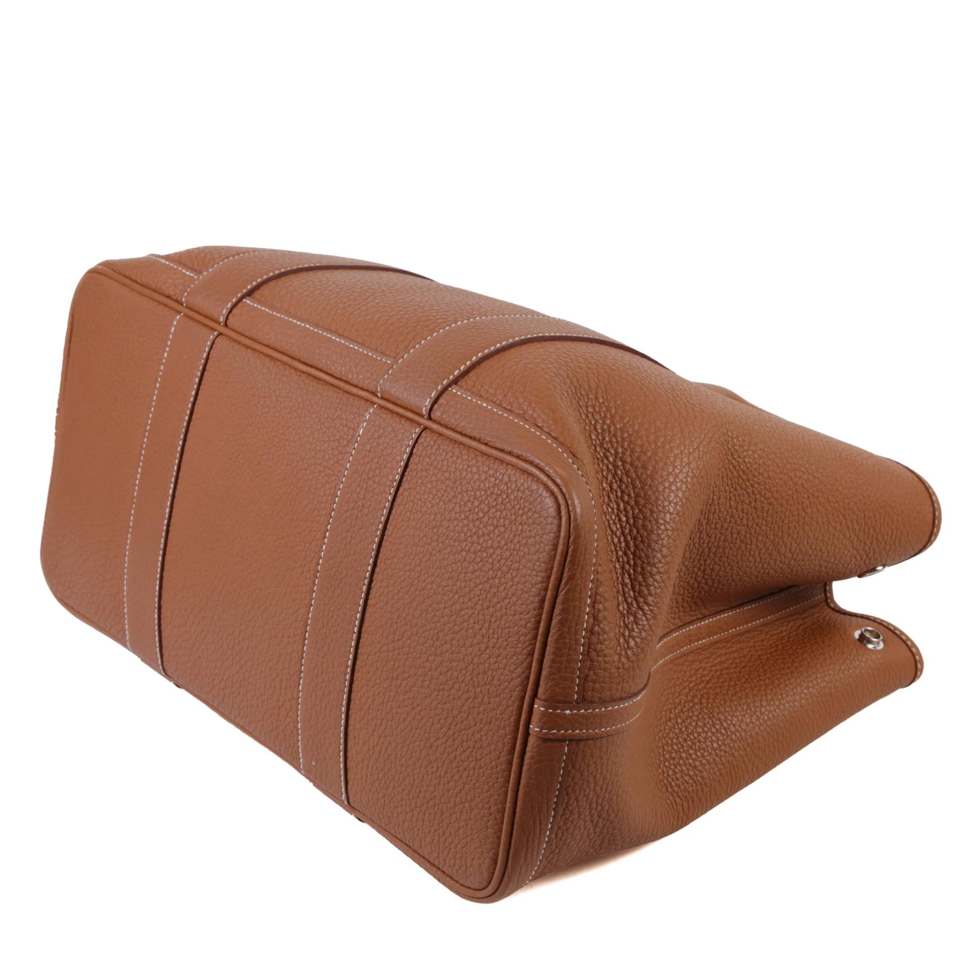 Very Good ( Rank A) HERMÈS Garden Party PM Gold (37) Negonda Palladium hardware D (2019) - 5