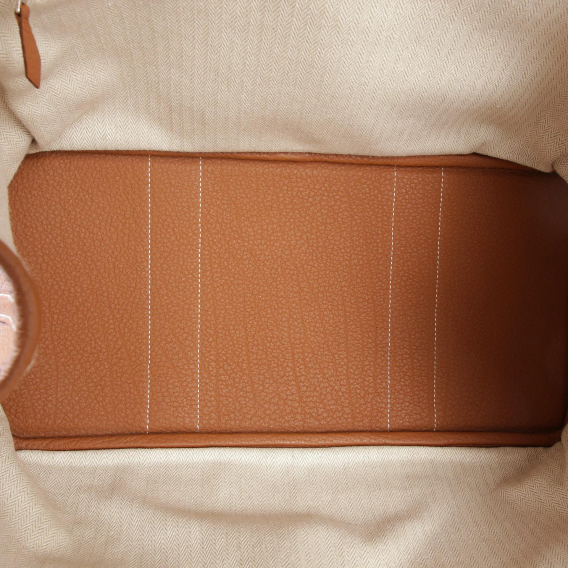 Very Good ( Rank A) HERMÈS Garden Party PM Gold (37) Negonda Palladium hardware D (2019) - 8