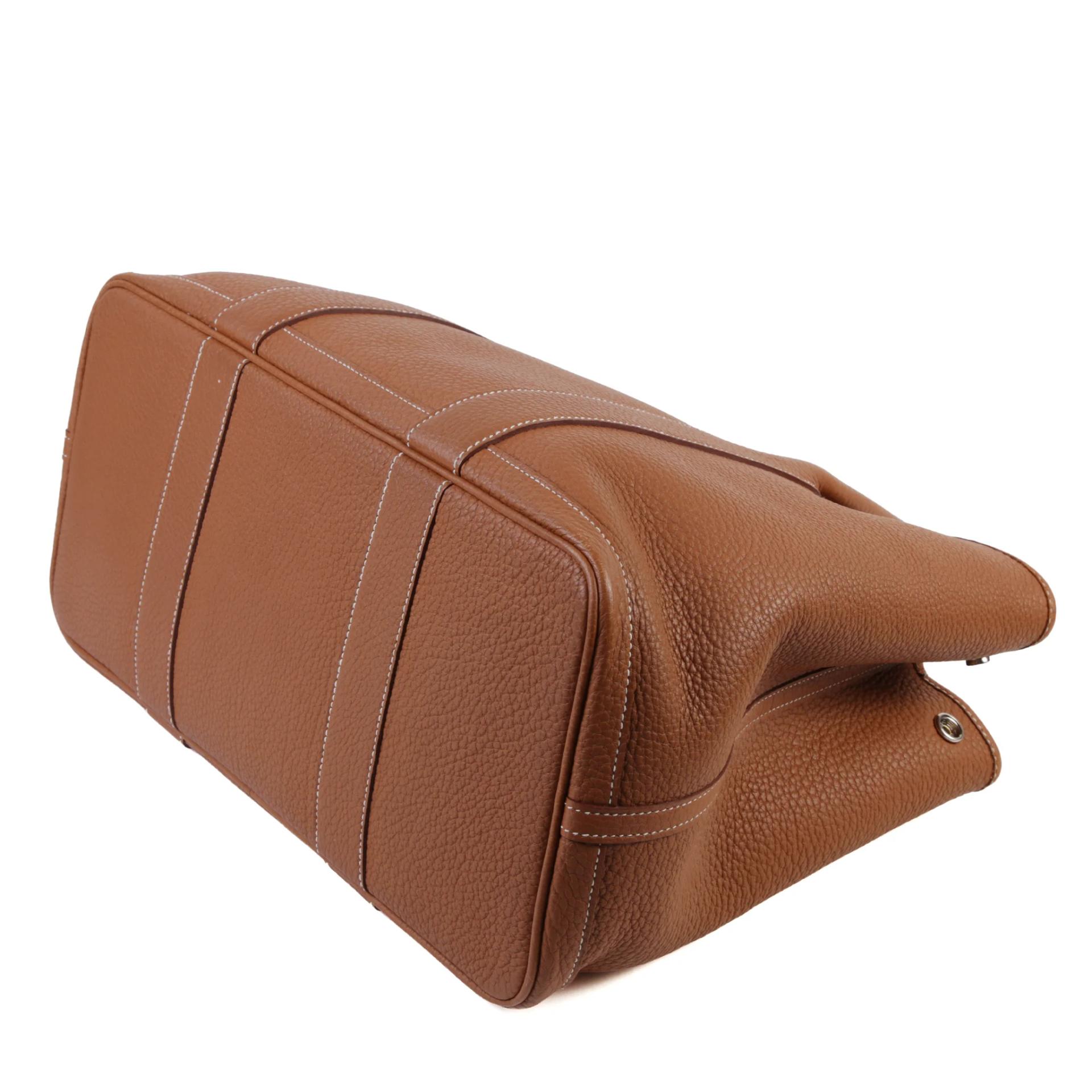 Very Good ( Rank A) HERMÈS Garden Party PM Gold (37) Negonda Palladium hardware D (2019) - 7