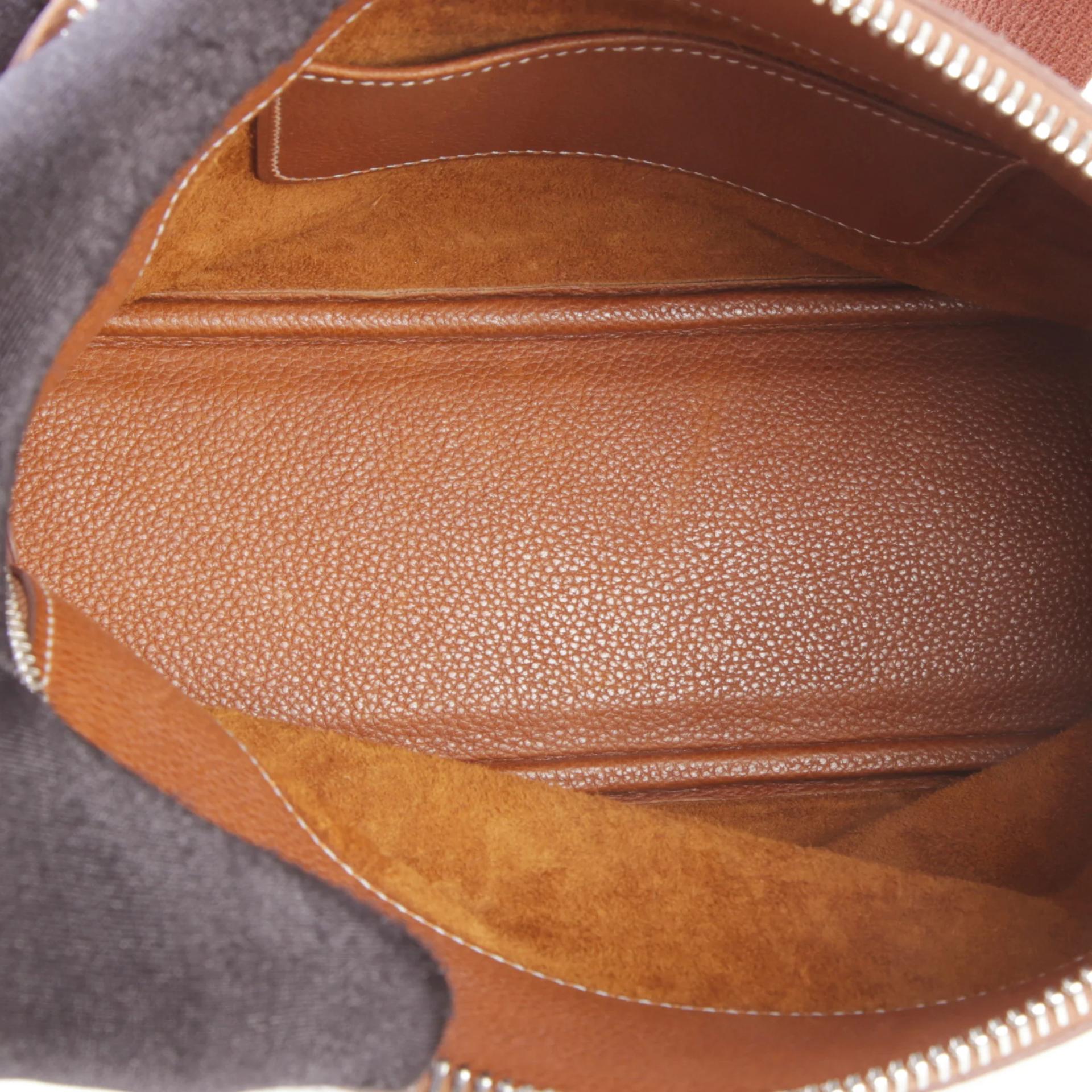 Excellent ( Rank SA ) HERMÈS Bolide Messenger Fauve (34) Barenia Faubourg Palladium hardware K (2025) - 10