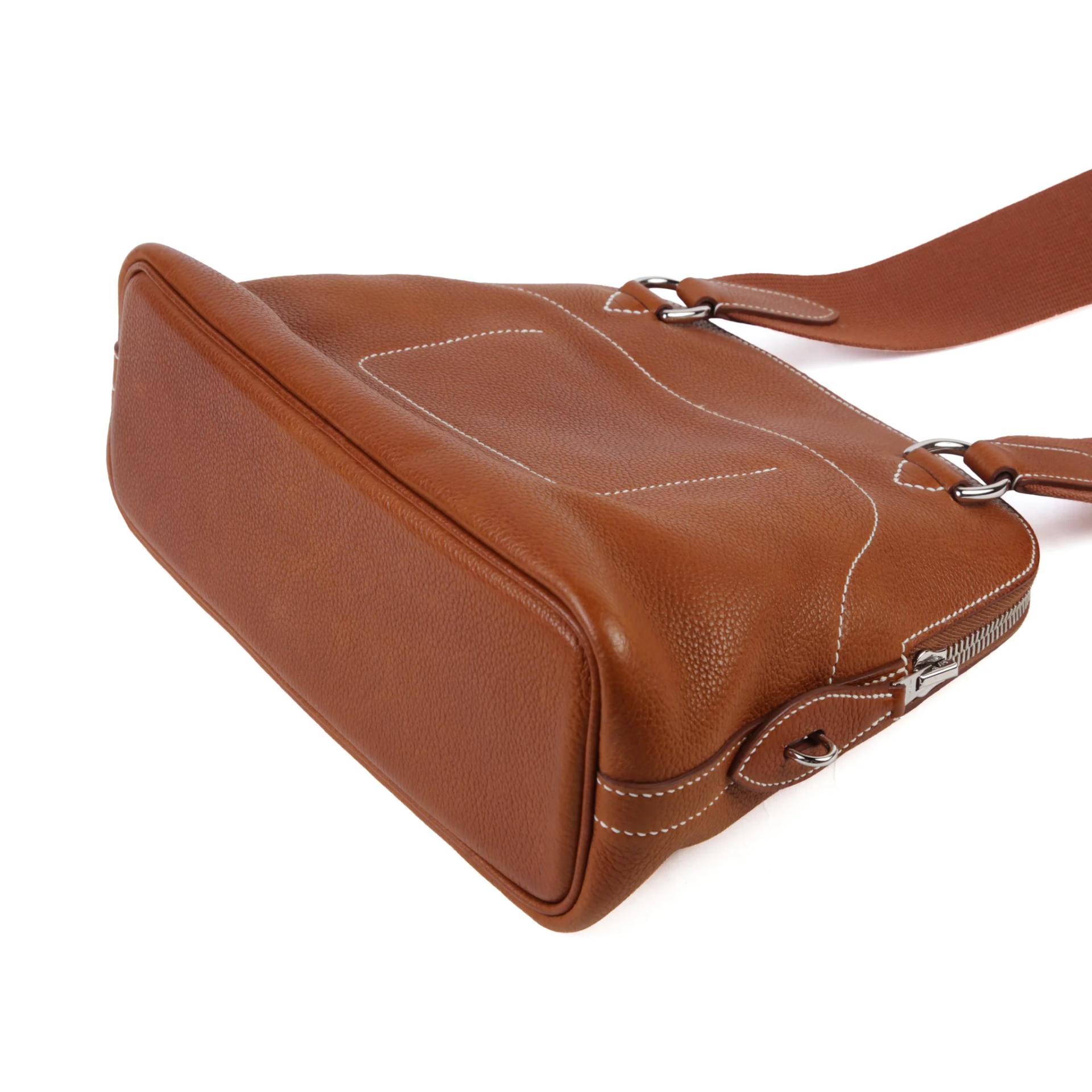 Excellent ( Rank SA ) HERMÈS Bolide Messenger Fauve (34) Barenia Faubourg Palladium hardware K (2025) - 7