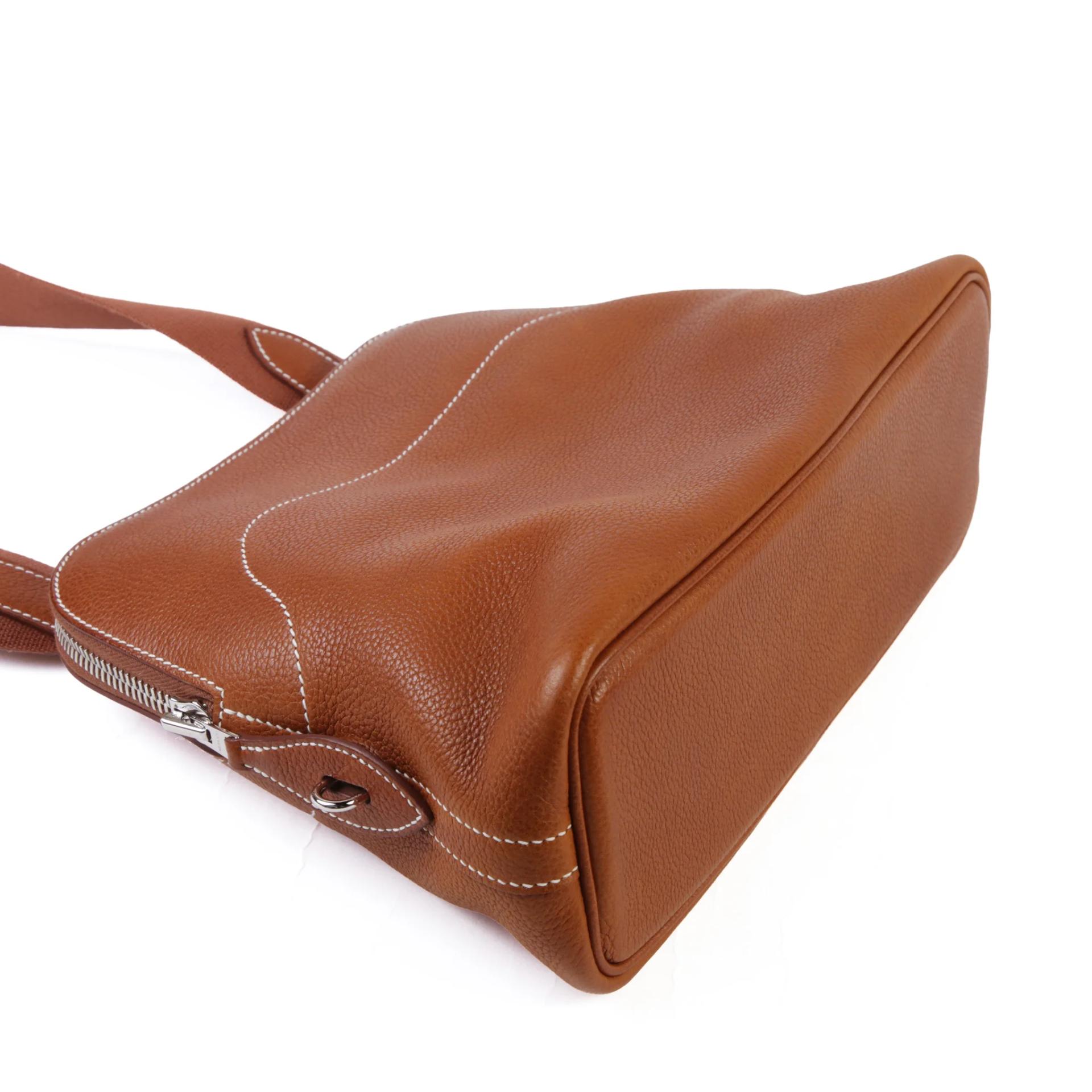 Excellent ( Rank SA ) HERMÈS Bolide Messenger Fauve (34) Barenia Faubourg Palladium hardware K (2025) - 4