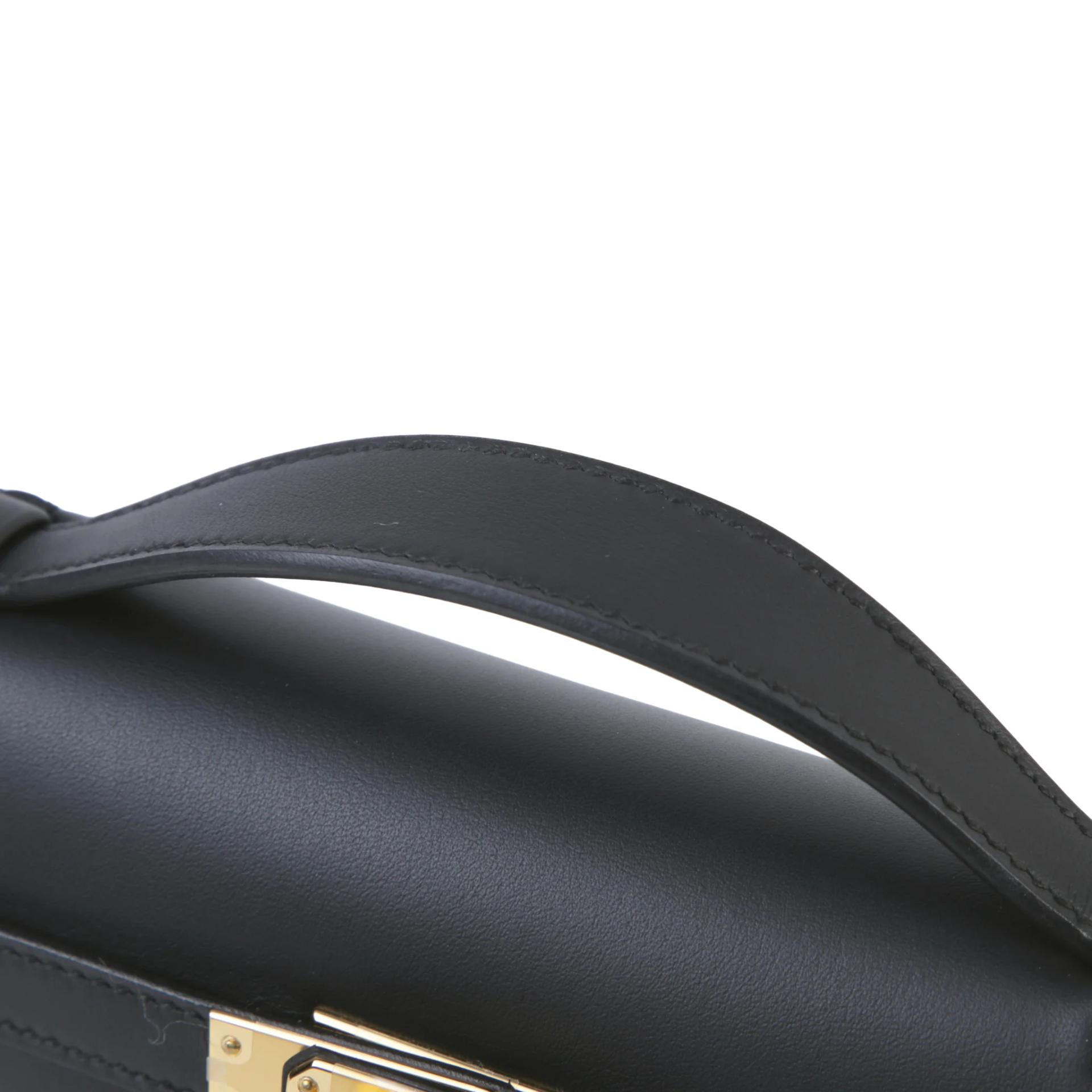 Brand New ( Rank N ) HERMÈS Kelly Pochette Noir (89) Swift Gold hardware G (2026) - 3