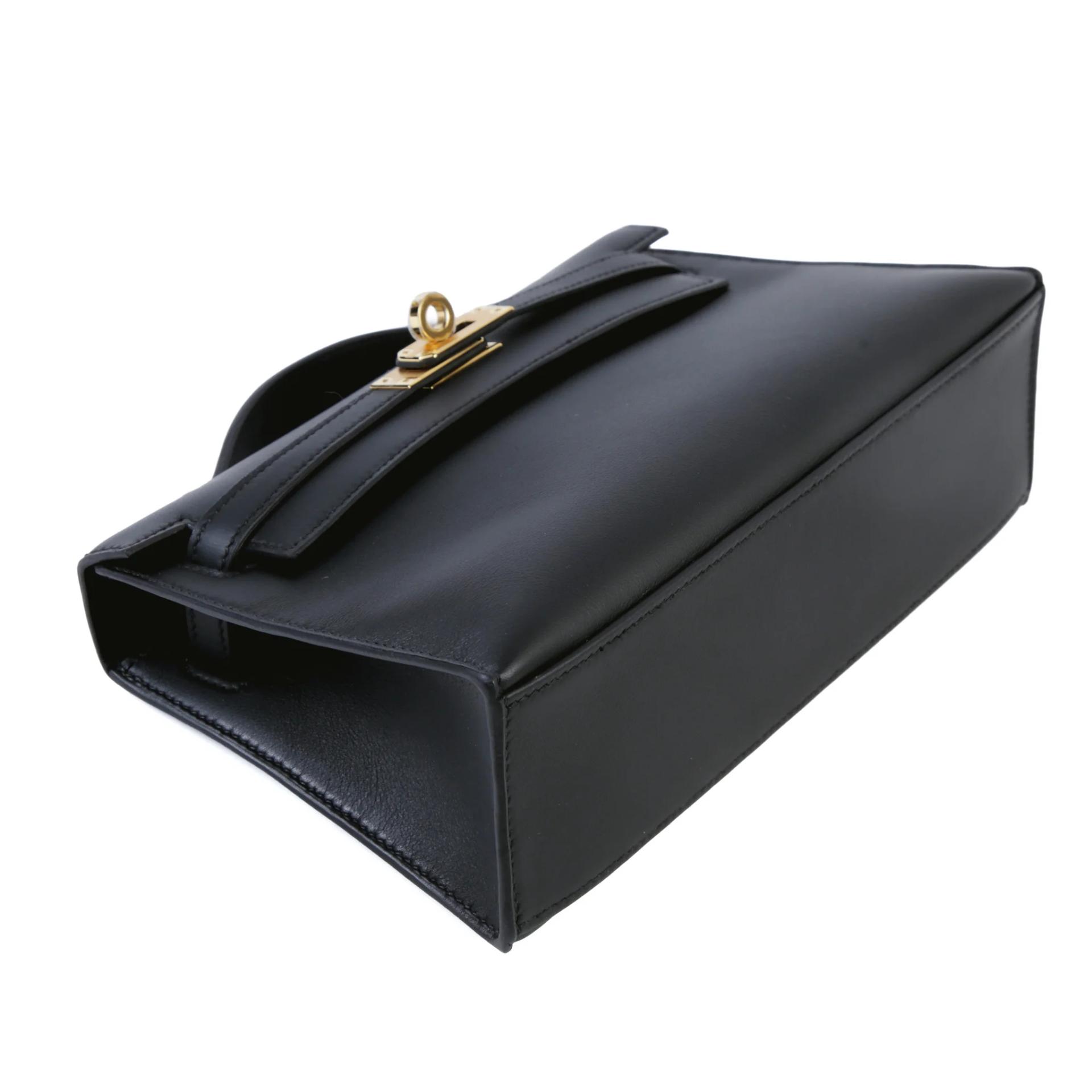 Brand New ( Rank N ) HERMÈS Kelly Pochette Noir (89) Swift Gold hardware G (2026) - 4