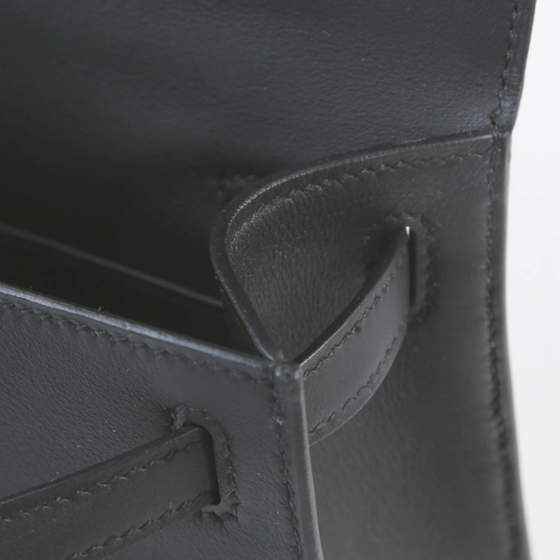 Brand New ( Rank N ) HERMÈS Kelly Pochette Noir (89) Swift Gold hardware G (2026) - 12