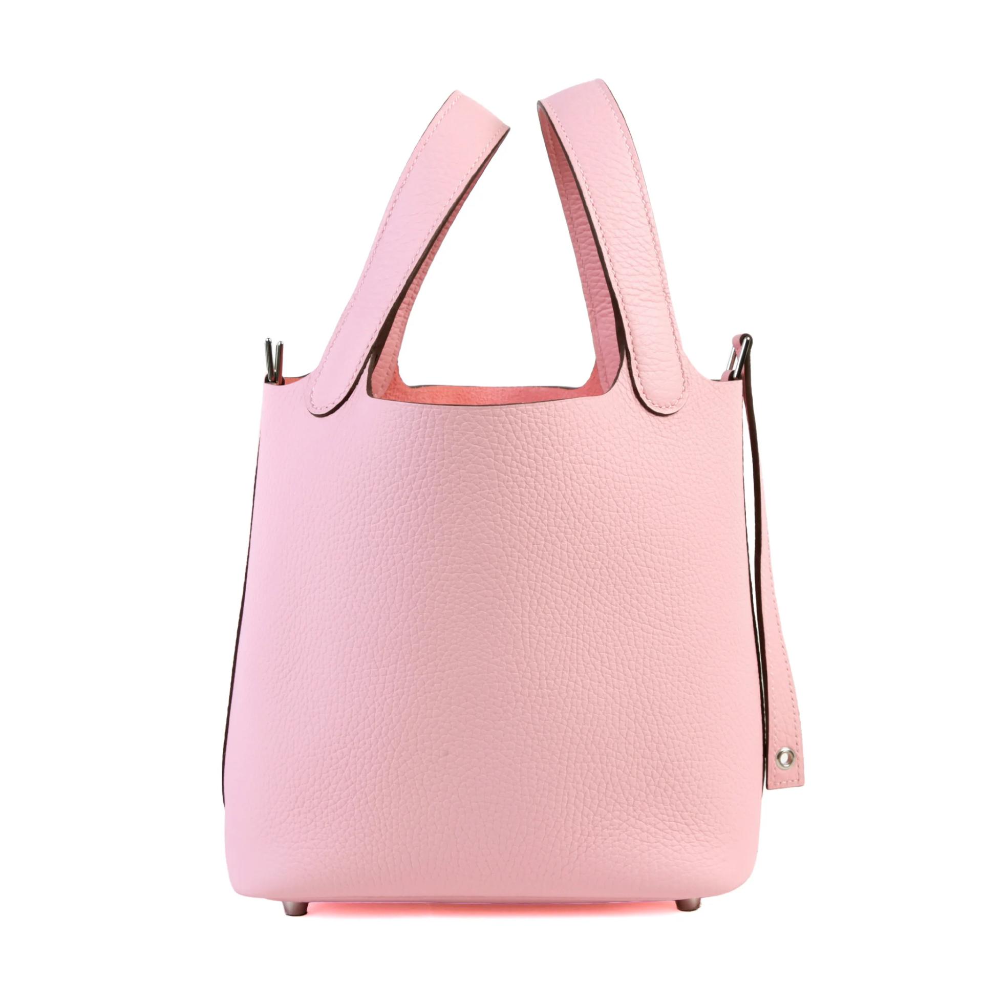 Brand New ( Rank N ) HERMÈS Picotin Lock PM Rose Sakura (3Q) Clemence Palladium hardware G (2026) - 4