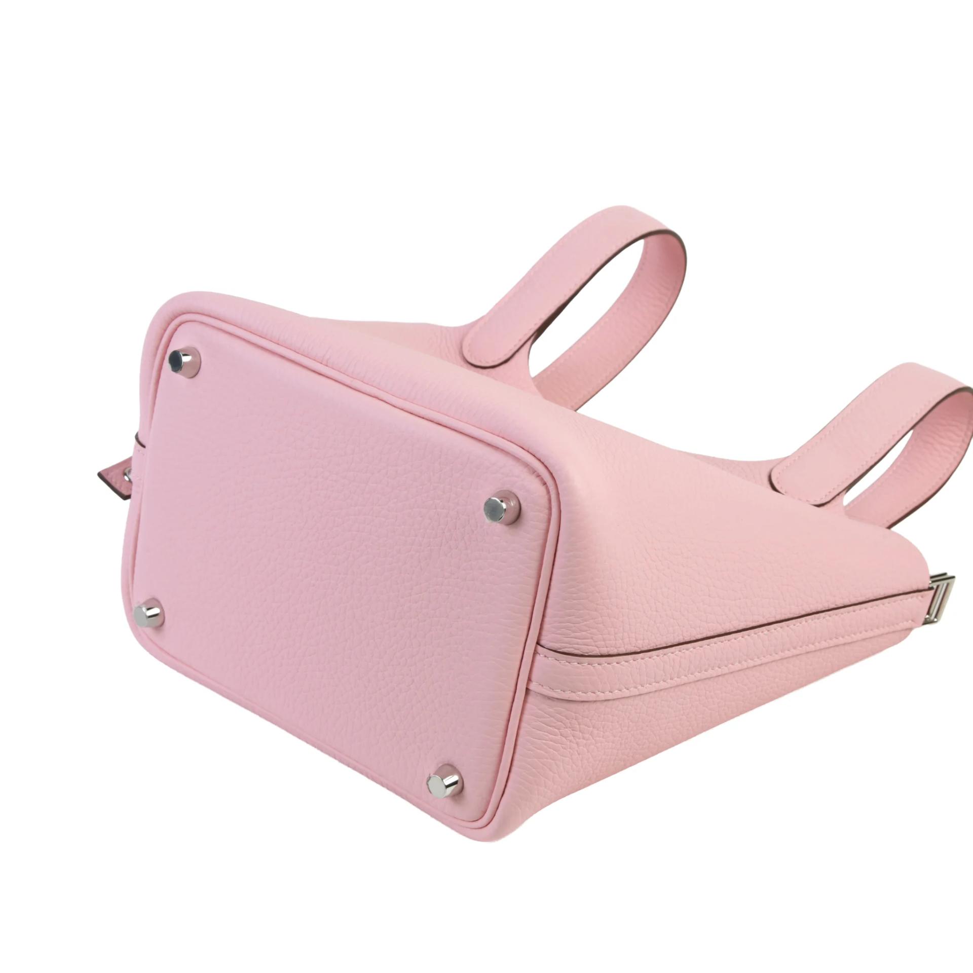 Brand New ( Rank N ) HERMÈS Picotin Lock PM Rose Sakura (3Q) Clemence Palladium hardware G (2026) - 7