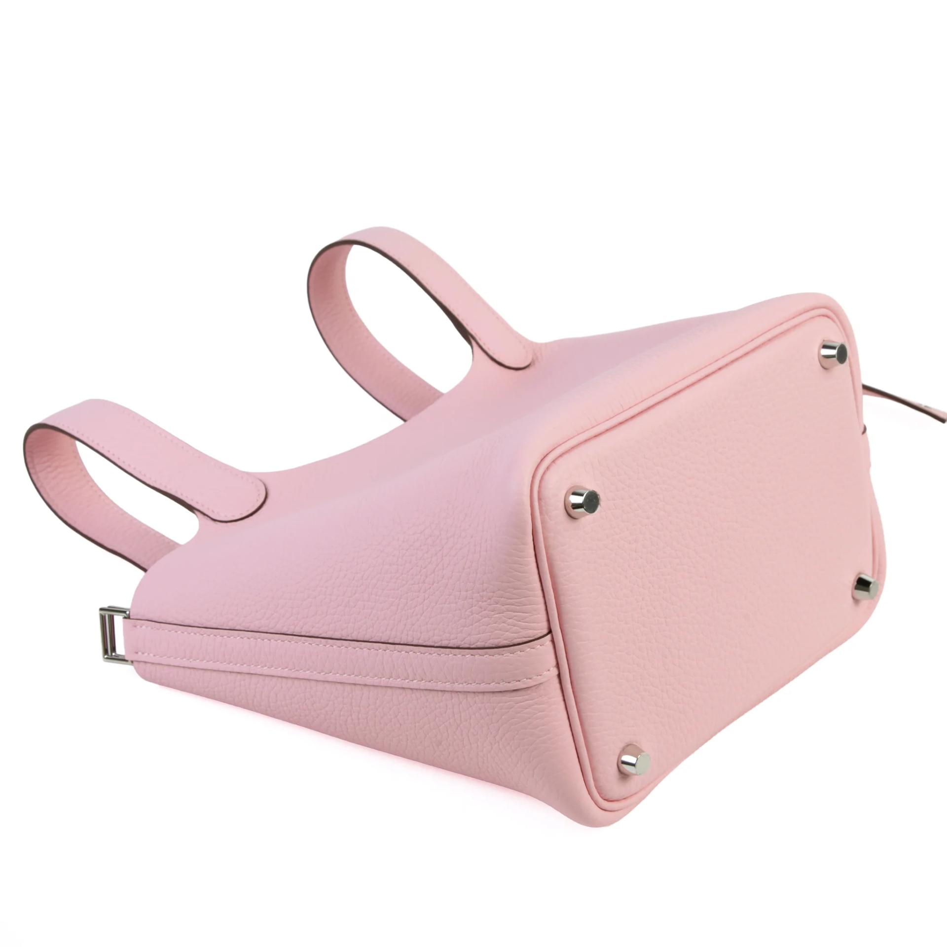 Brand New ( Rank N ) HERMÈS Picotin Lock PM Rose Sakura (3Q) Clemence Palladium hardware G (2026) - 8