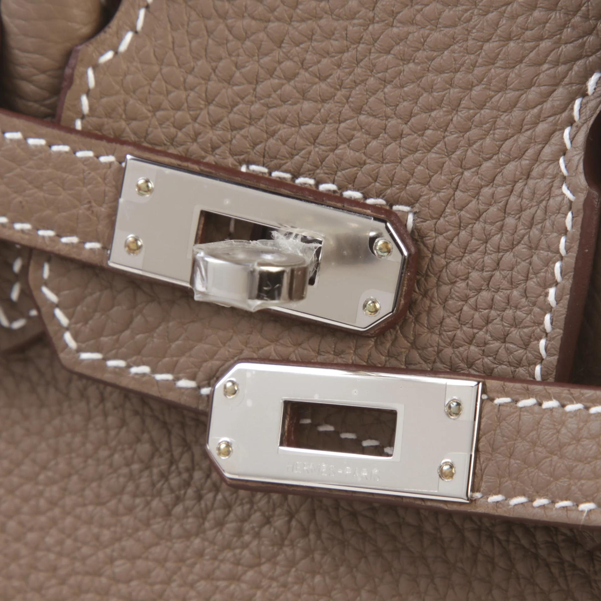 Brand New ( Rank N ) HERMÈS Birkin 25 Etoupe (18) Togo Palladium hardware G (2026) - 8