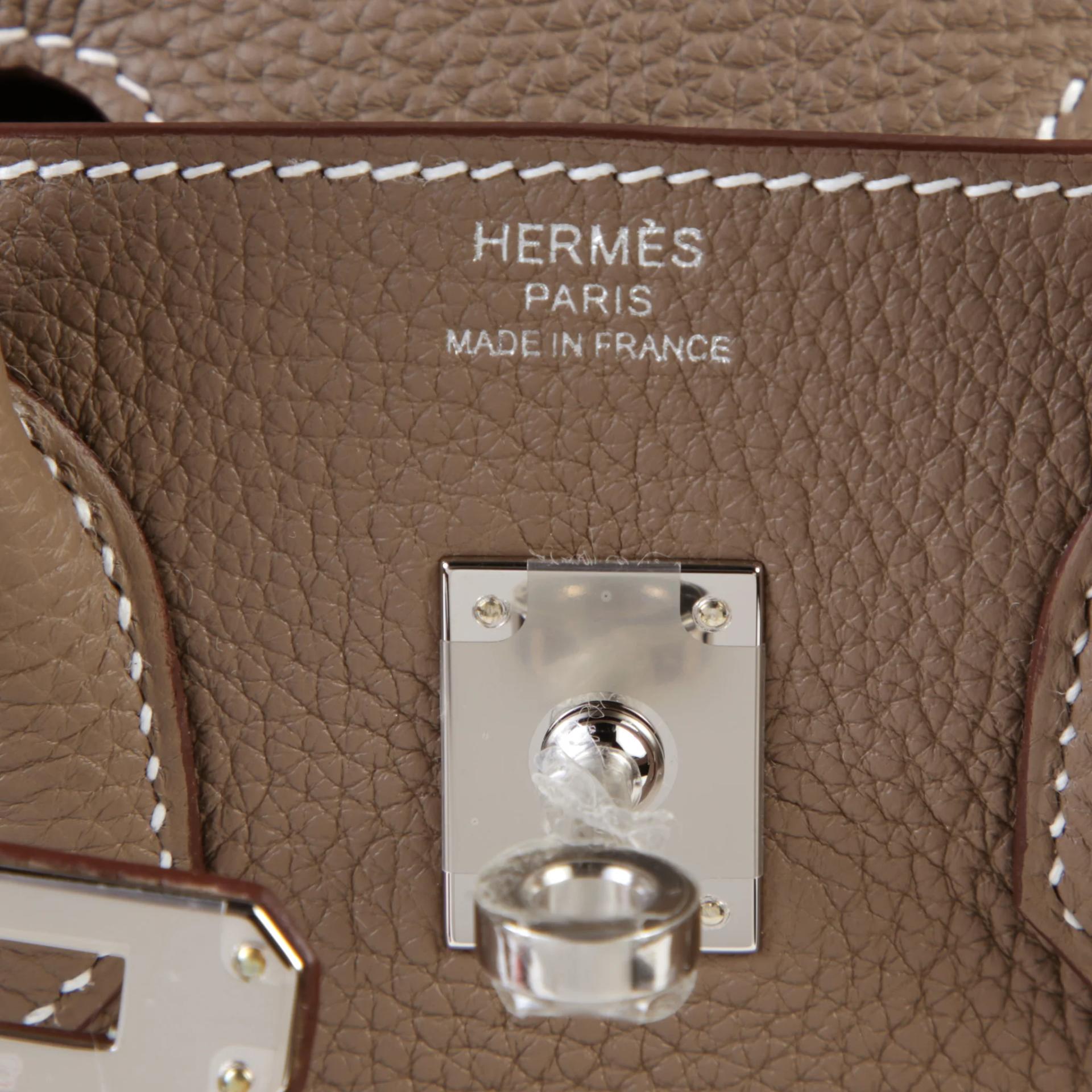 Brand New ( Rank N ) HERMÈS Birkin 25 Etoupe (18) Togo Palladium hardware G (2026) - 9