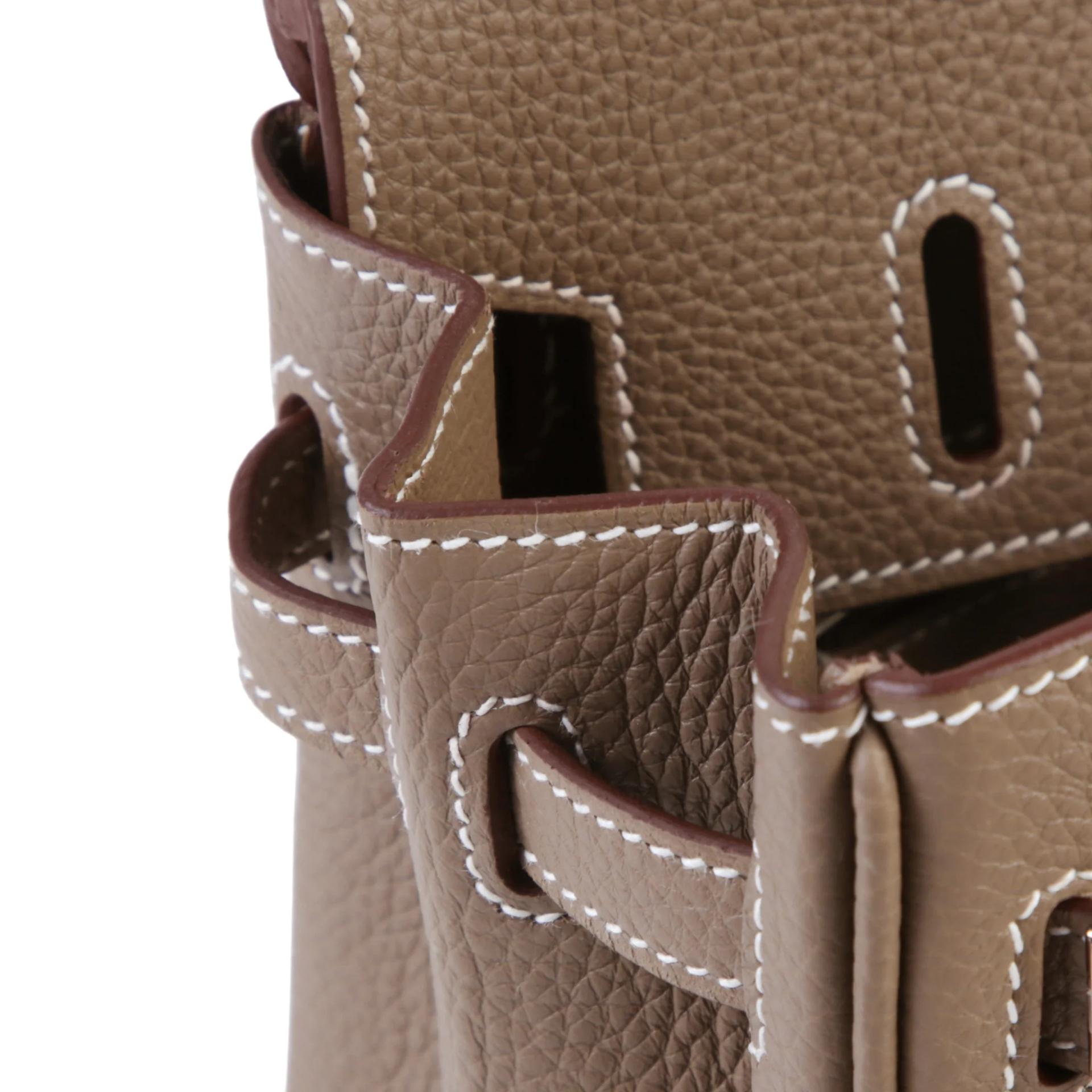 Brand New ( Rank N ) HERMÈS Birkin 25 Etoupe (18) Togo Palladium hardware G (2026) - 12
