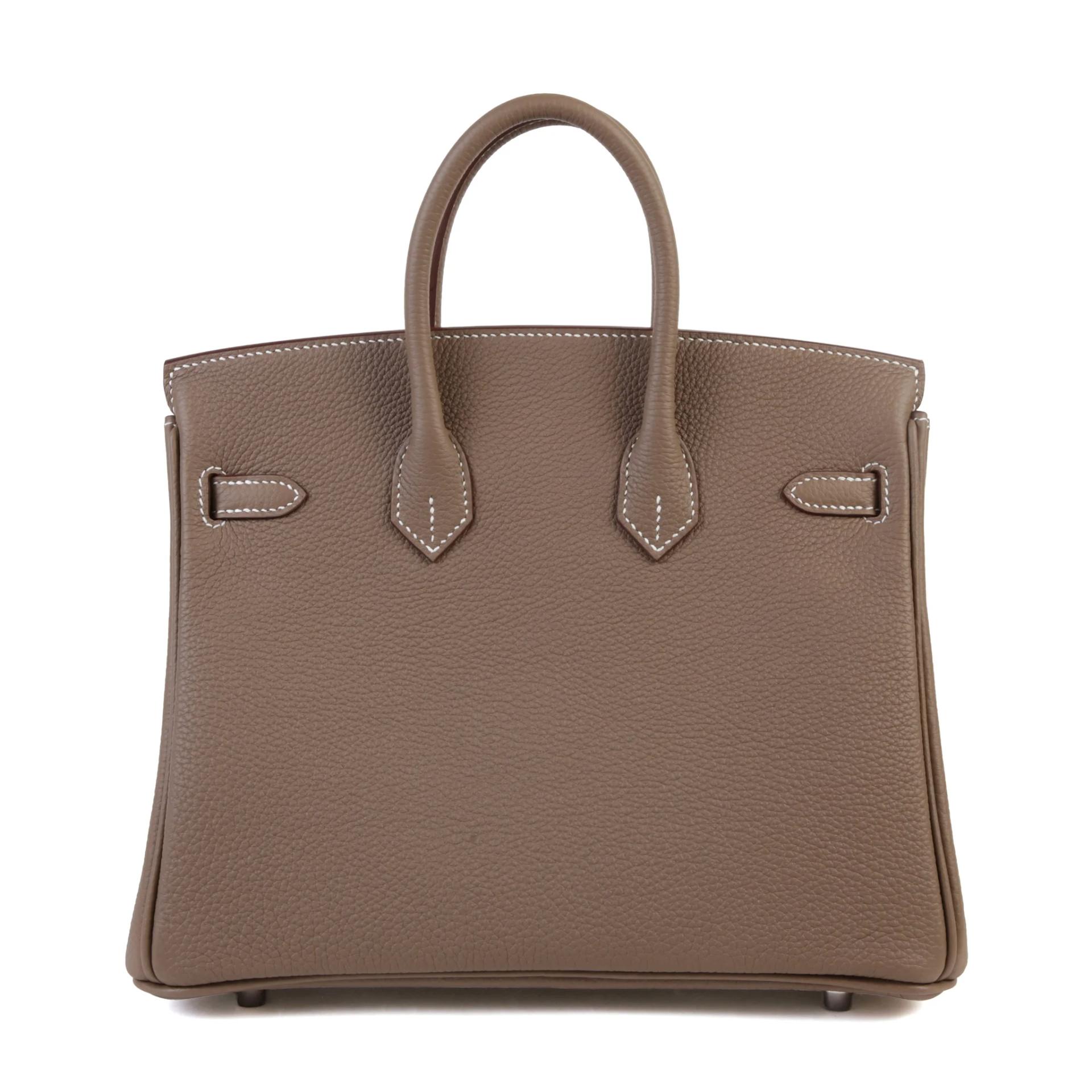 Brand New ( Rank N ) HERMÈS Birkin 25 Etoupe (18) Togo Palladium hardware G (2026) - 2