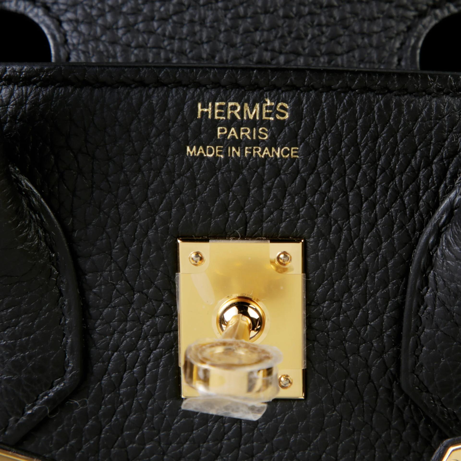 Brand New ( Rank N ) HERMÈS Birkin 25 Noir (89) Togo Gold hardware G (2026) - 9