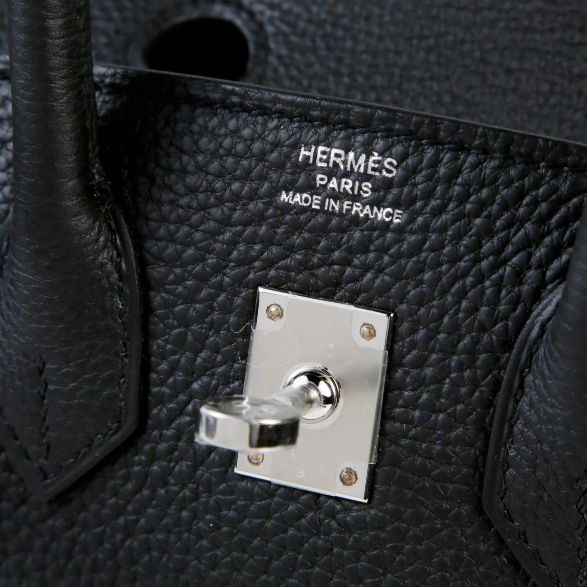 Brand New ( Rank N ) HERMÈS Birkin 25 Noir (89) Togo Palladium hardware G (2026) - 9