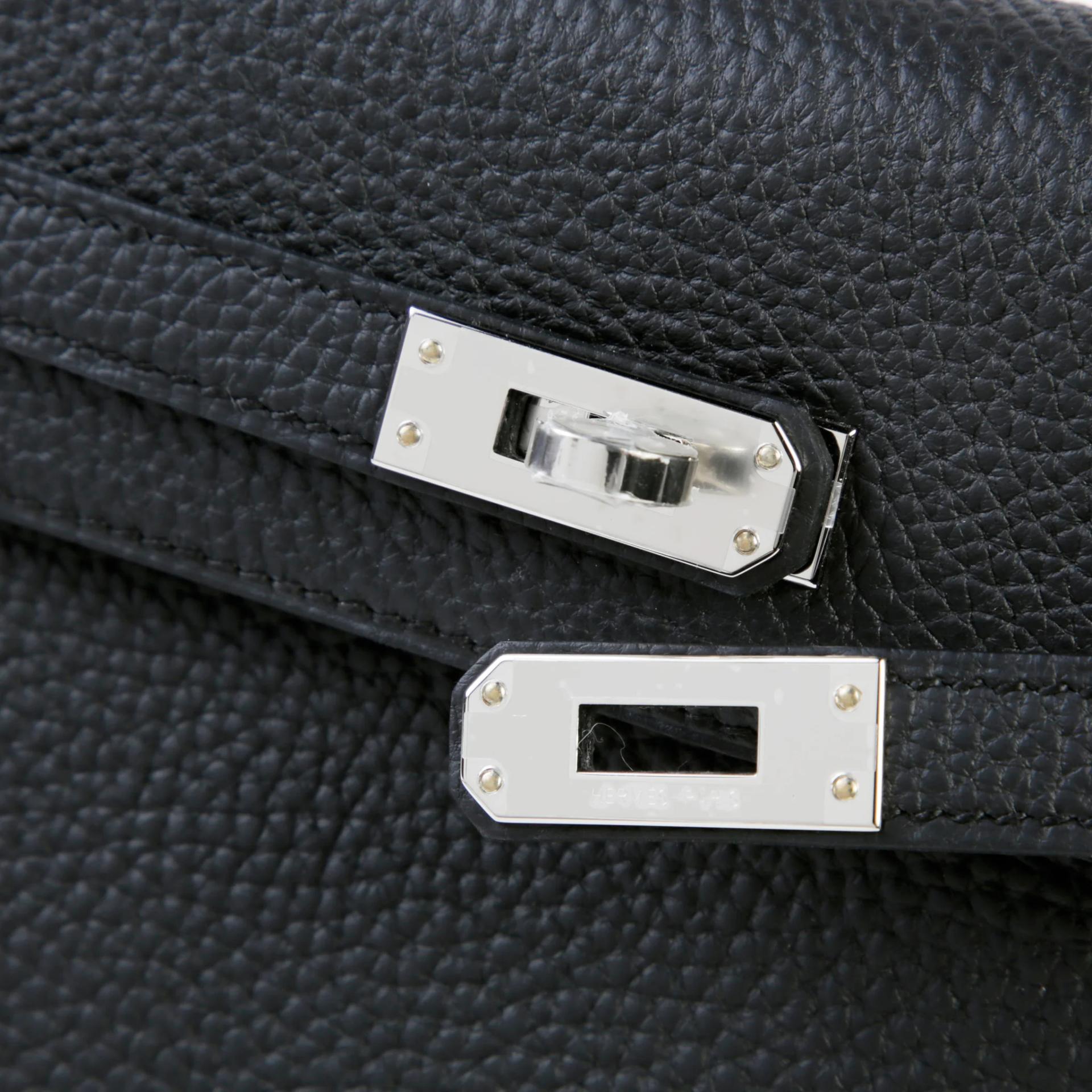 Brand New ( Rank N ) HERMÈS Kelly 25 Noir (89) Togo Palladium hardware G (2026) - 8