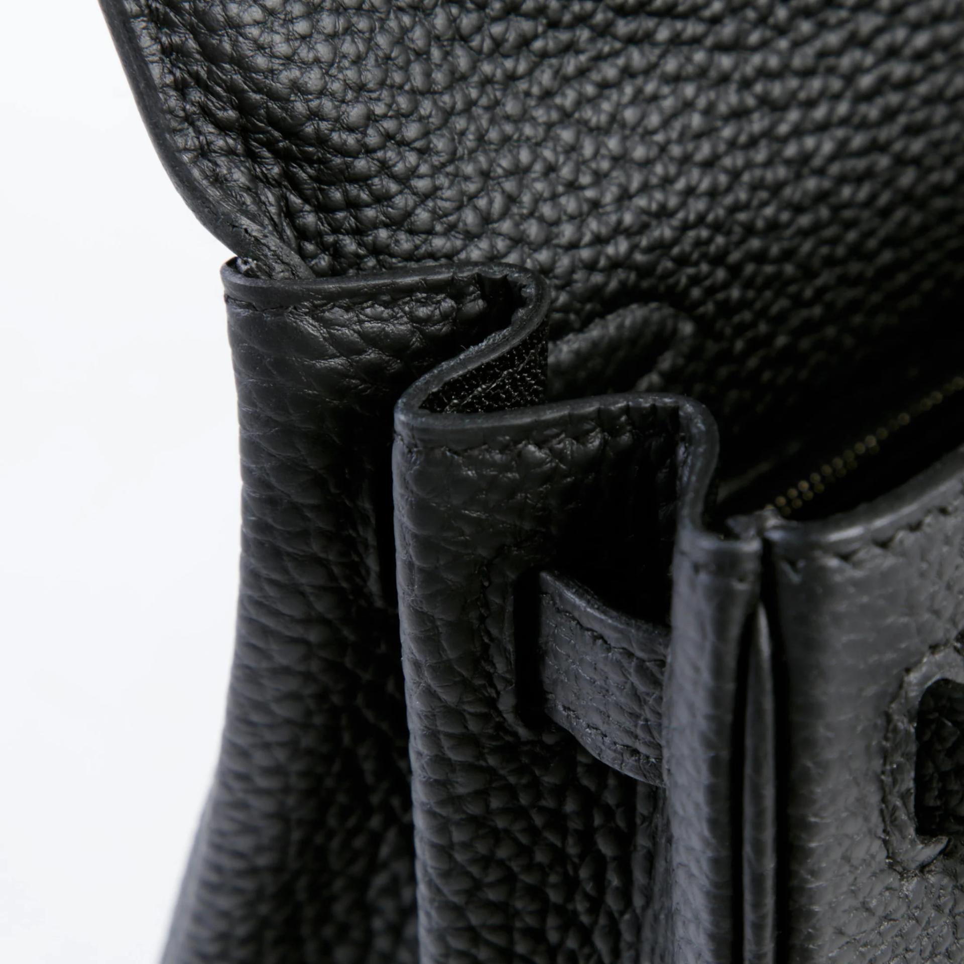 Brand New ( Rank N ) HERMÈS Kelly 25 Noir (89) Togo Palladium hardware G (2026) - 12