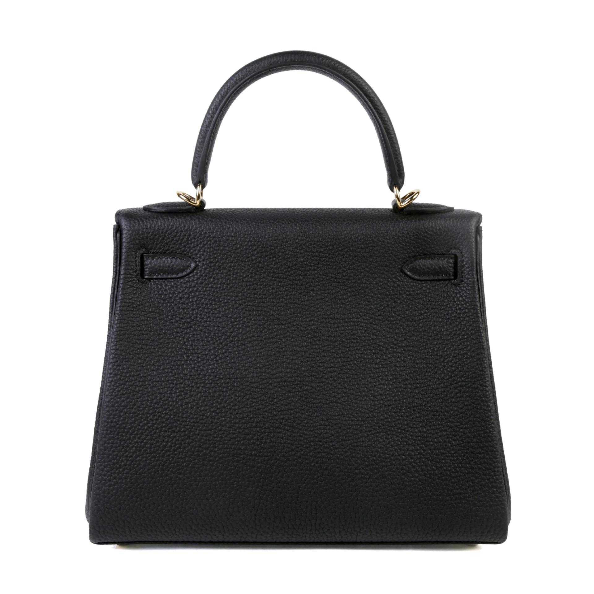 Brand New ( Rank N ) HERMÈS Kelly 25 Noir (89) Togo Gold hardware G (2026) - 2