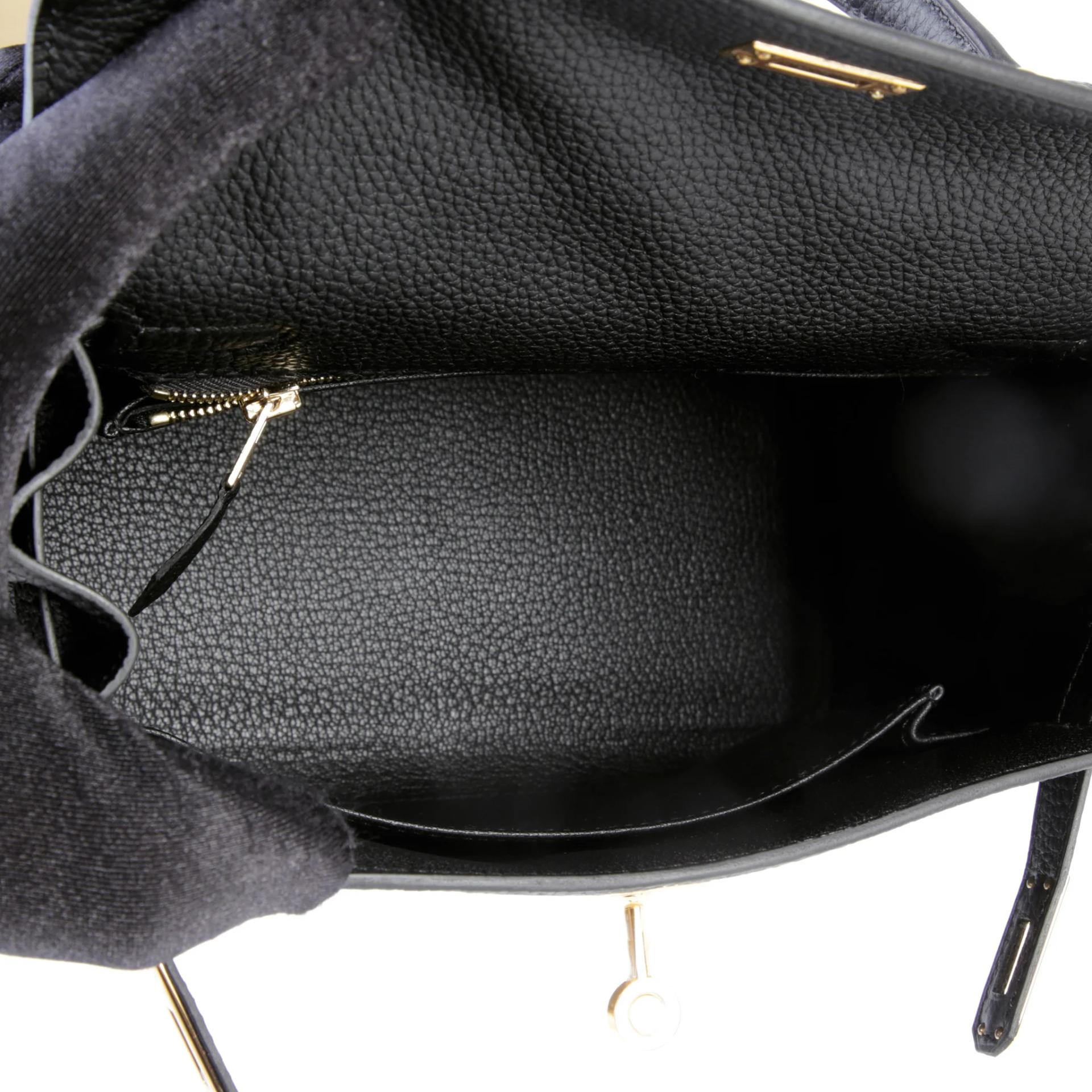 Brand New ( Rank N ) HERMÈS Kelly 25 Noir (89) Togo Gold hardware G (2026) - 10