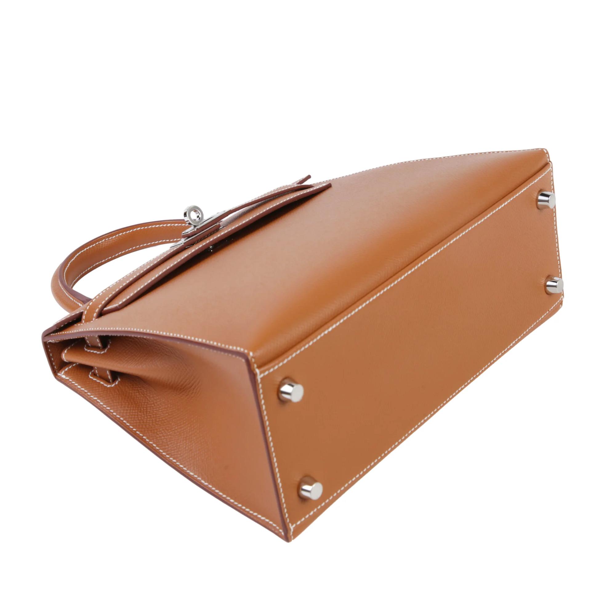 Brand New ( Rank N ) HERMÈS Kelly 25 Sellier Gold (37) Epsom Palladium hardware G (2026) - 4