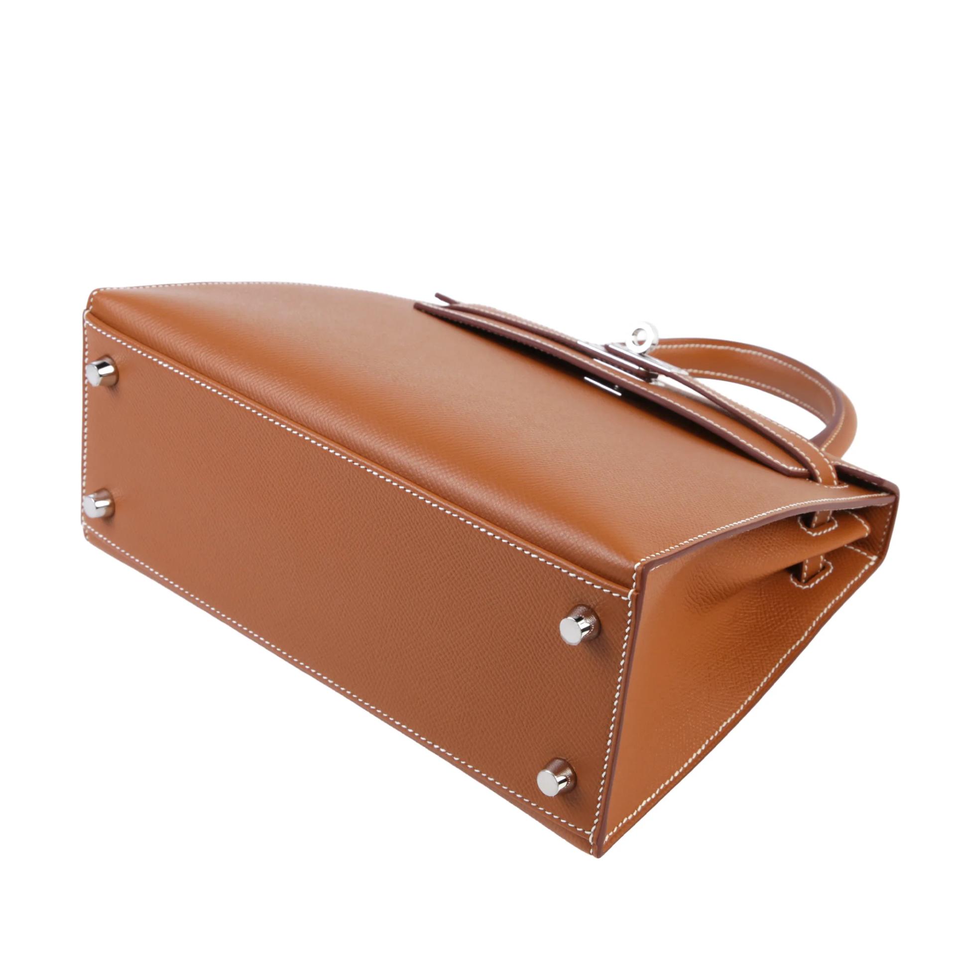 Brand New ( Rank N ) HERMÈS Kelly 25 Sellier Gold (37) Epsom Palladium hardware G (2026) - 5