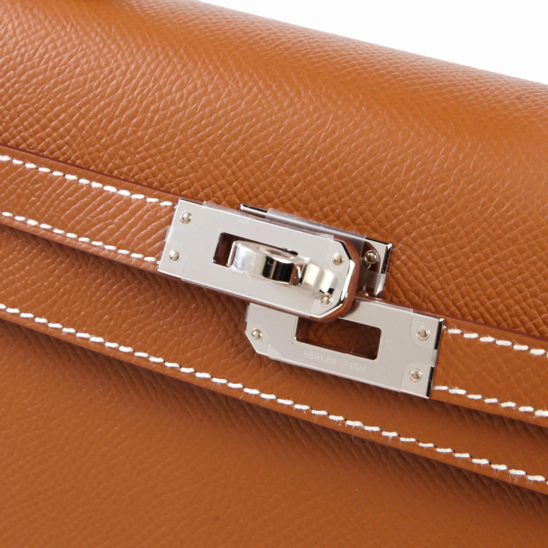Brand New ( Rank N ) HERMÈS Kelly 25 Sellier Gold (37) Epsom Palladium hardware G (2026) - 8