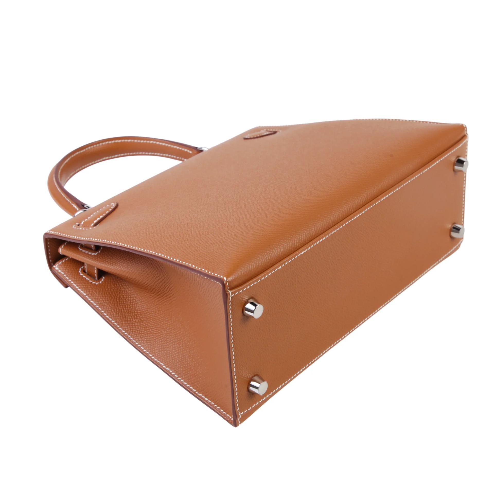 Brand New ( Rank N ) HERMÈS Kelly 25 Sellier Gold (37) Epsom Palladium hardware G (2026) - 6