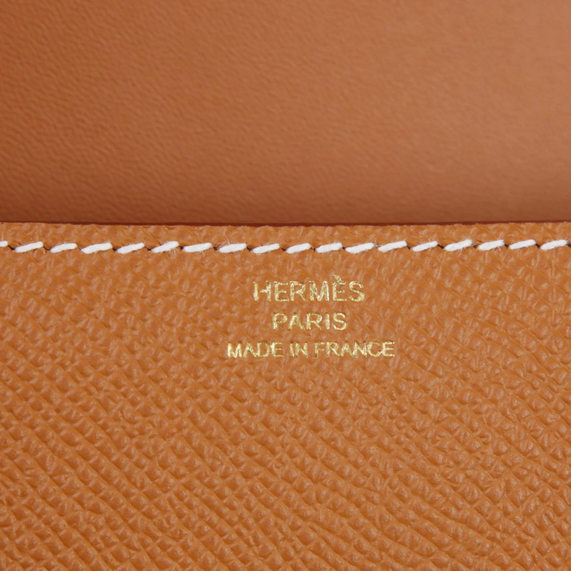 Brand New ( Rank N ) HERMÈS Constance Elan Gold (37) Epsom Gold hardware G (2026) - 9