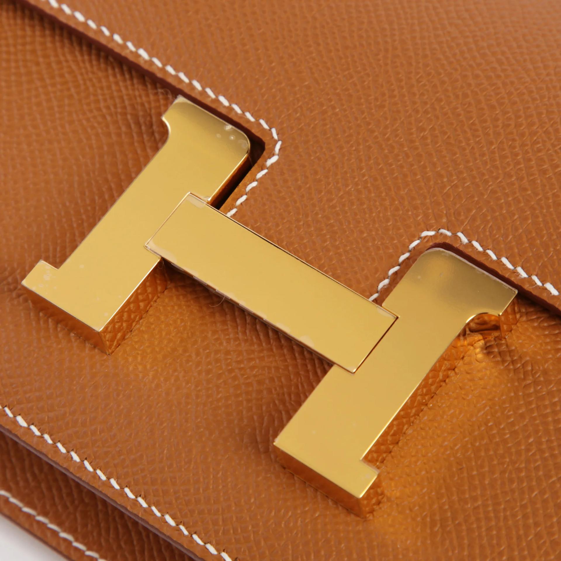 Brand New ( Rank N ) HERMÈS Constance Elan Gold (37) Epsom Gold hardware G (2026) - 8