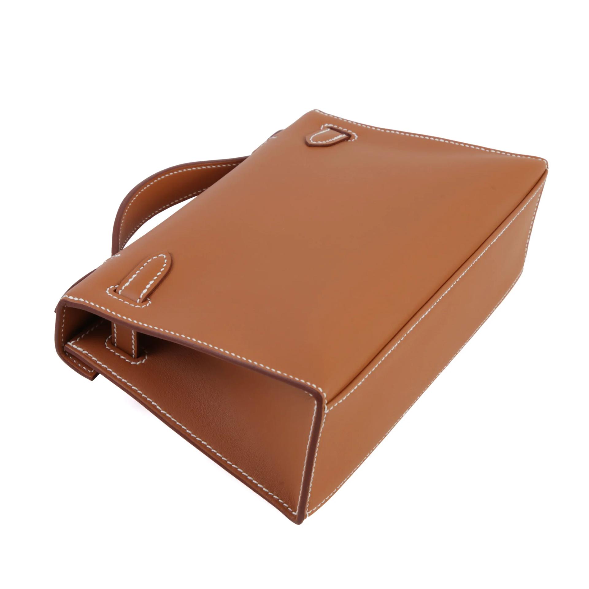 Brand New ( Rank N ) HERMÈS Kelly Pochette Gold (37) Swift Palladium hardware G (2026) - 6