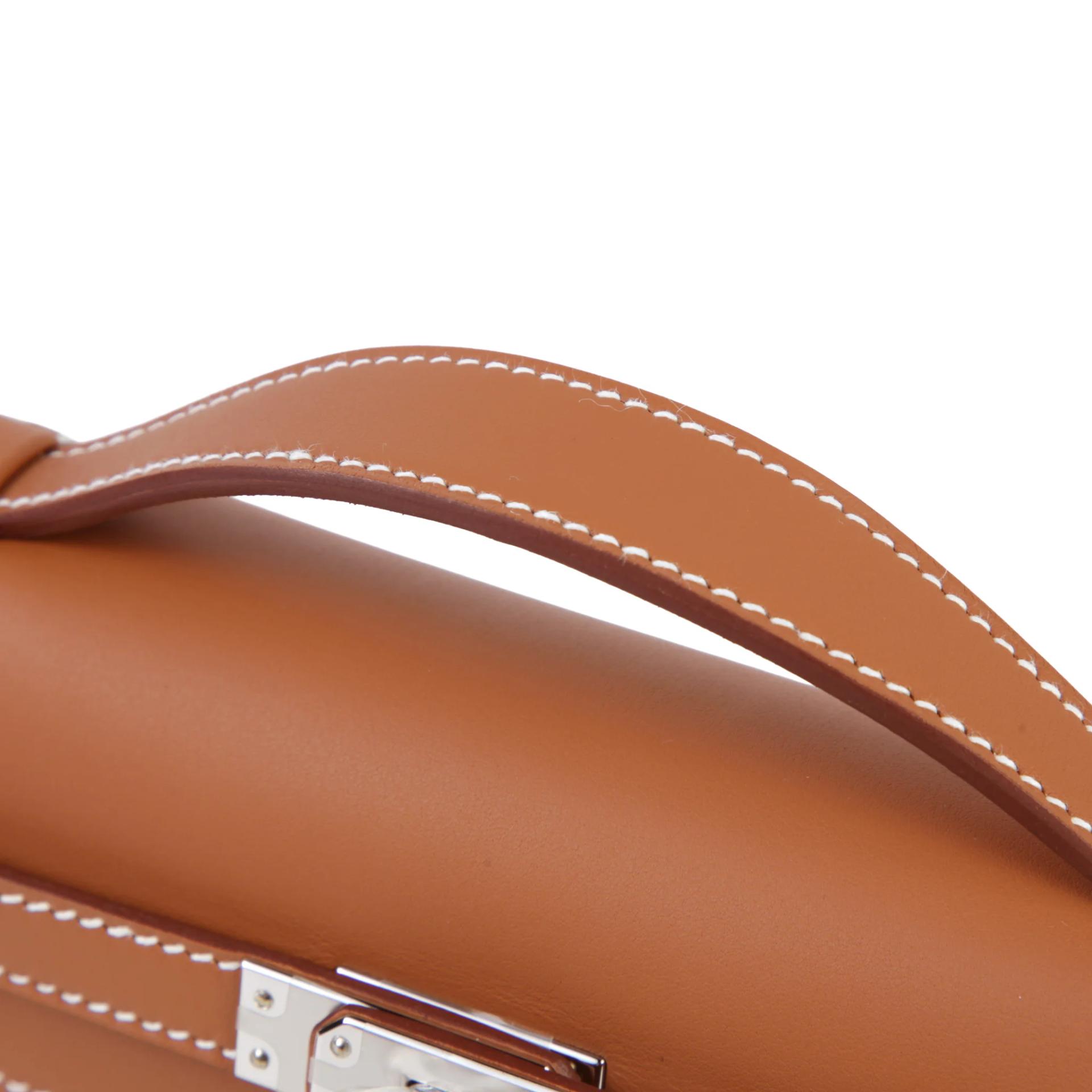 Brand New ( Rank N ) HERMÈS Kelly Pochette Gold (37) Swift Palladium hardware G (2026) - 3