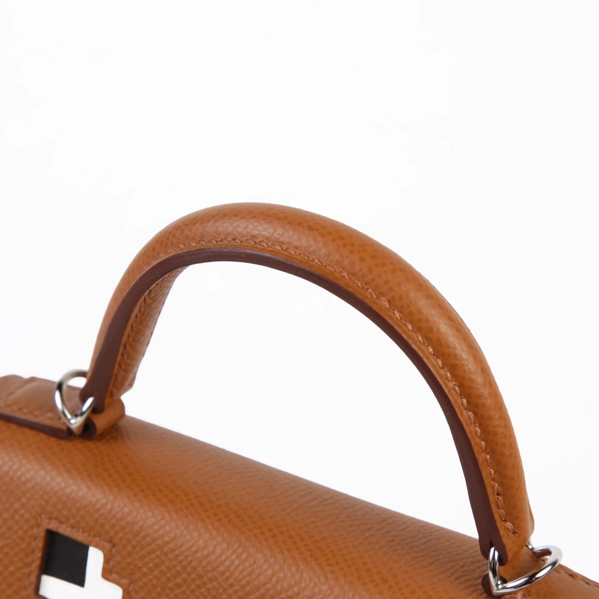 Unused ( Rank NS ) HERMÈS Limited Edition Kelly Doll Picto Gold (37) Jaune milton (i8) Epsom Palladium hardware W (2024) - 3