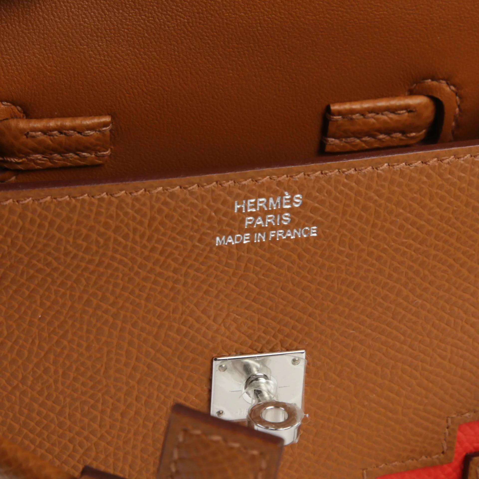Unused ( Rank NS ) HERMÈS Limited Edition Kelly Doll Picto Gold (37) Jaune milton (i8) Epsom Palladium hardware W (2024) - 7
