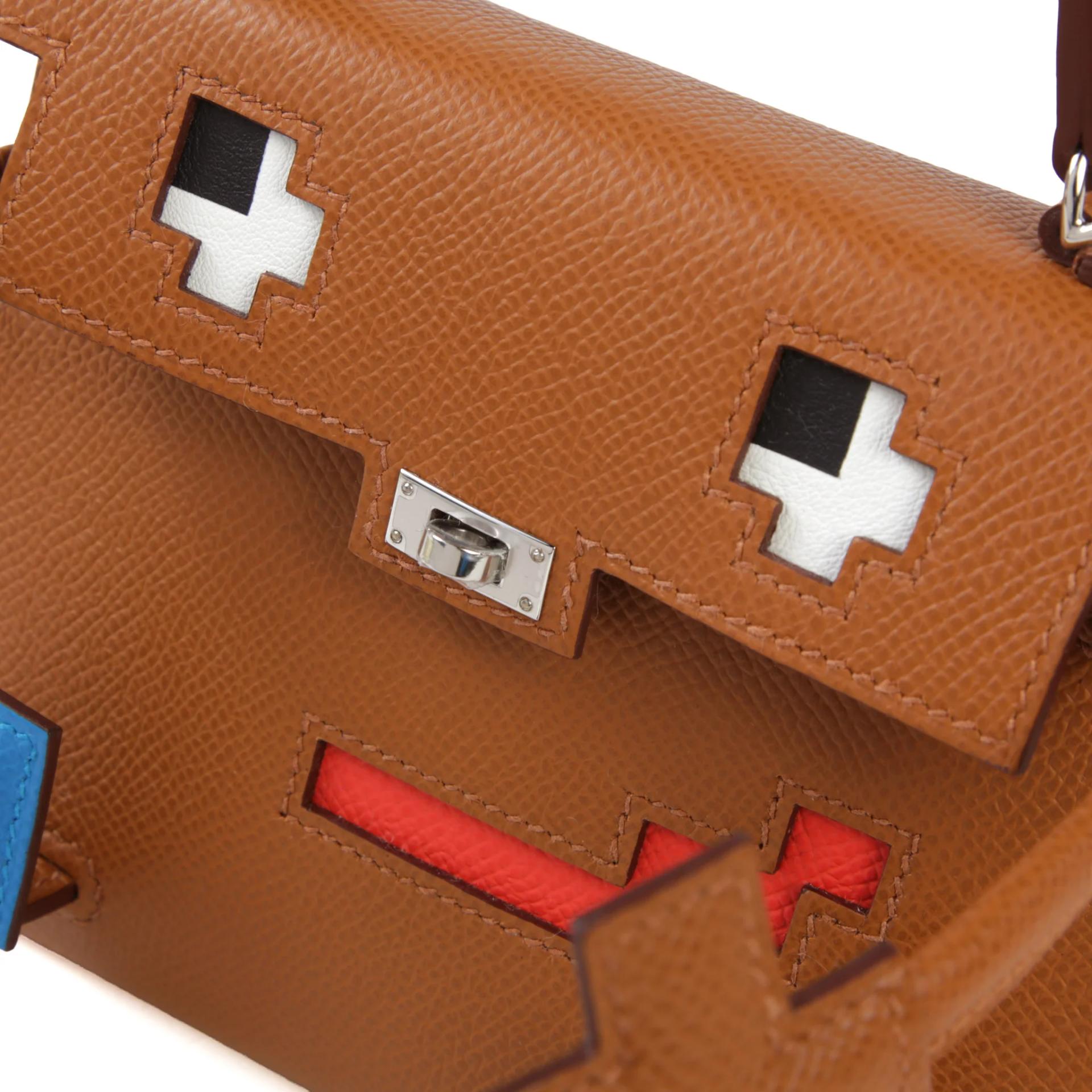 Unused ( Rank NS ) HERMÈS Limited Edition Kelly Doll Picto Gold (37) Jaune milton (i8) Epsom Palladium hardware W (2024) - 6
