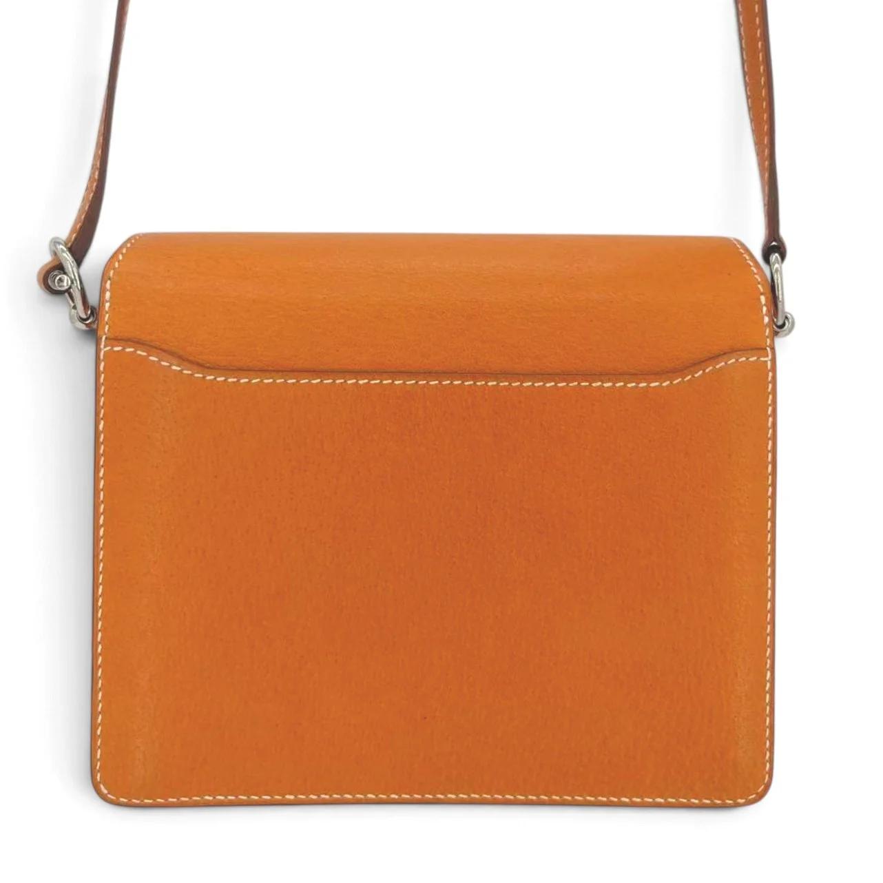 Very Good ( Rank A) HERMÈS Roulis Mini Toffee (1H) Peau Porc Palladium hardware U (2022) - 2