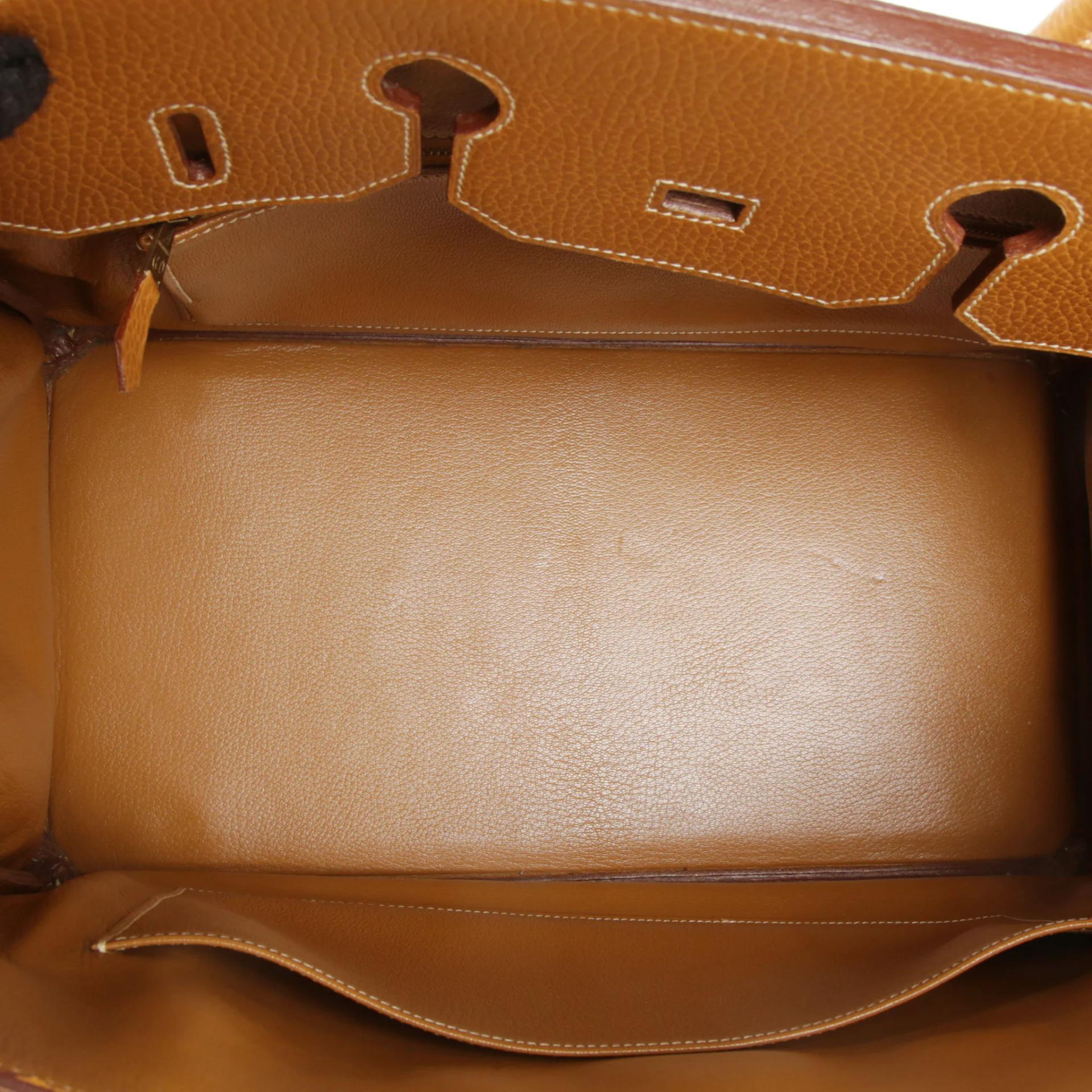 Very Good ( Rank A) HERMÈS Birkin 35 Natural (27) Ardennes Gold hardware Circle X (1994) - 11