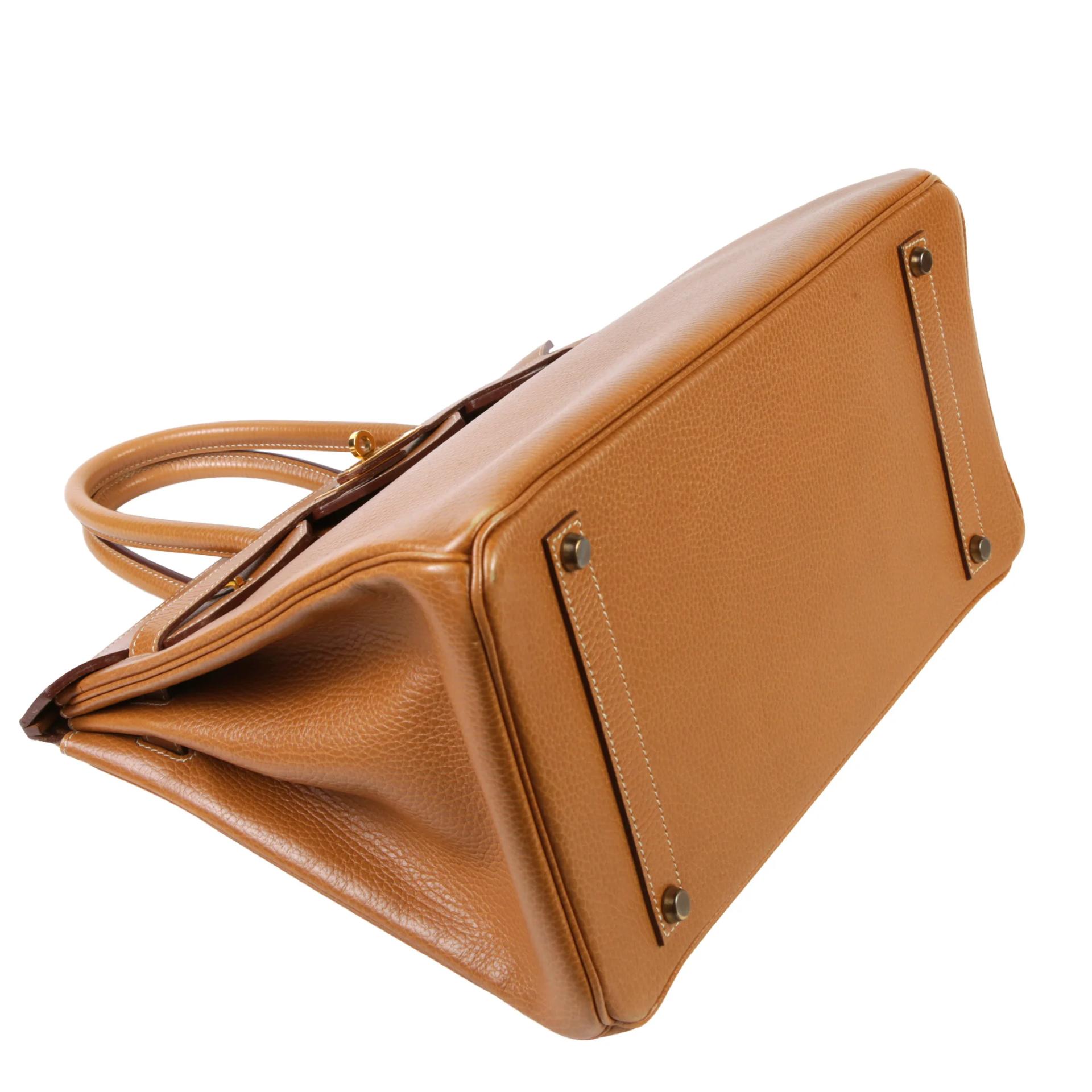 Very Good ( Rank A) HERMÈS Birkin 35 Natural (27) Ardennes Gold hardware Circle X (1994) - 4