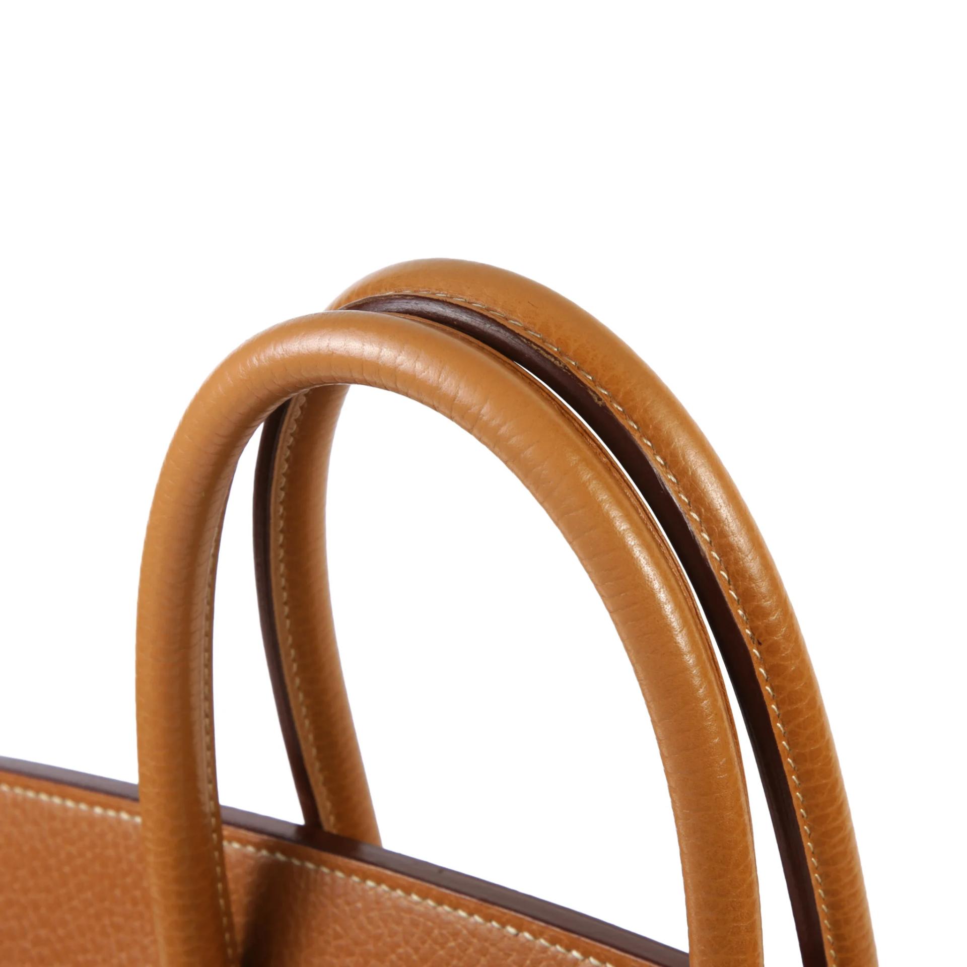 Very Good ( Rank A) HERMÈS Birkin 35 Natural (27) Ardennes Gold hardware Circle X (1994) - 3