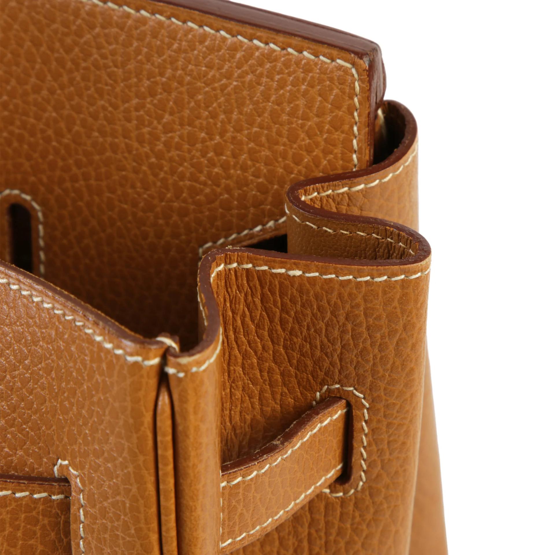 Very Good ( Rank A) HERMÈS Birkin 35 Natural (27) Ardennes Gold hardware Circle X (1994) - 12