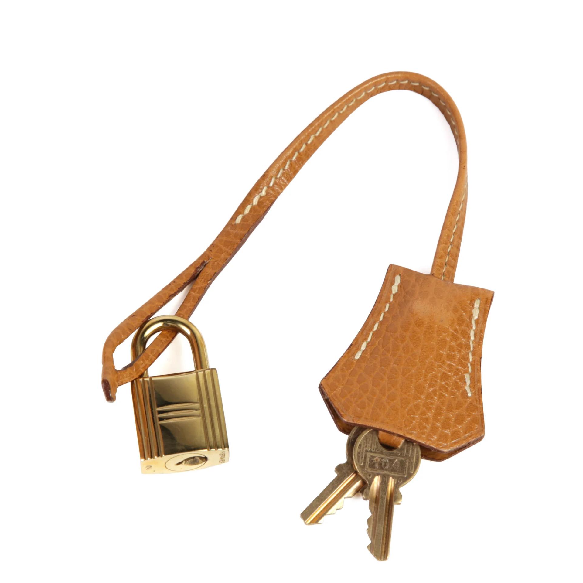 Very Good ( Rank A) HERMÈS Birkin 35 Natural (27) Ardennes Gold hardware Circle X (1994) - 14
