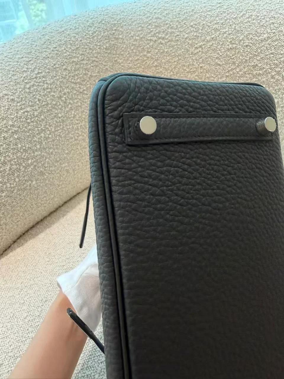 Brand New ( Rank N ) HERMÈS Birkin 25 Noir (89) Togo Palladium hardware G (2026) - 15