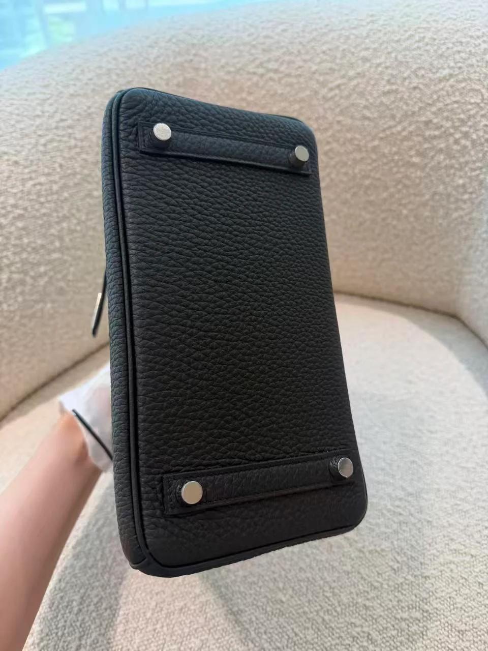 Brand New ( Rank N ) HERMÈS Birkin 25 Noir (89) Togo Palladium hardware G (2026) - 16