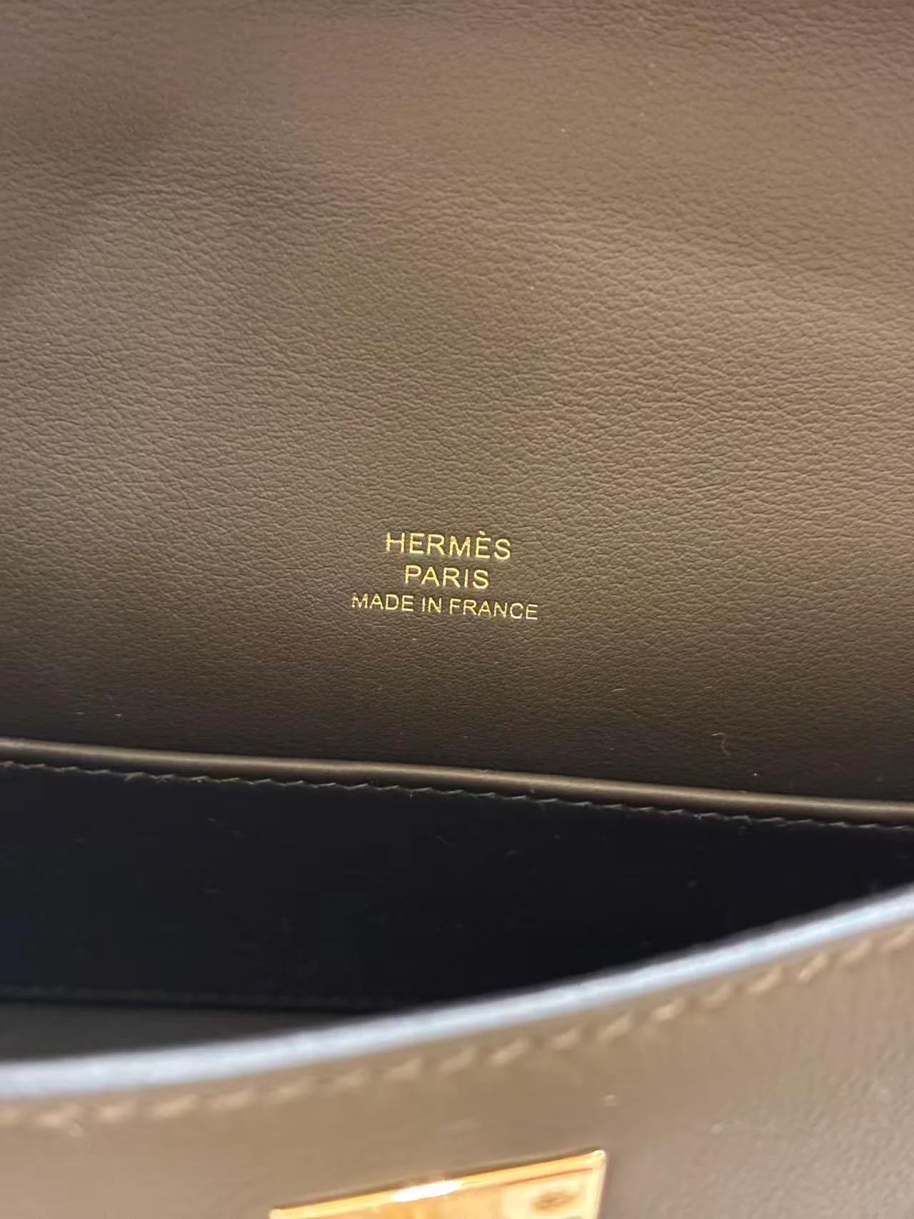 Brand New ( Rank N ) HERMÈS Kelly Pochette Vert Loden (V8) Swift Permabrass hardware G (2026) - 25