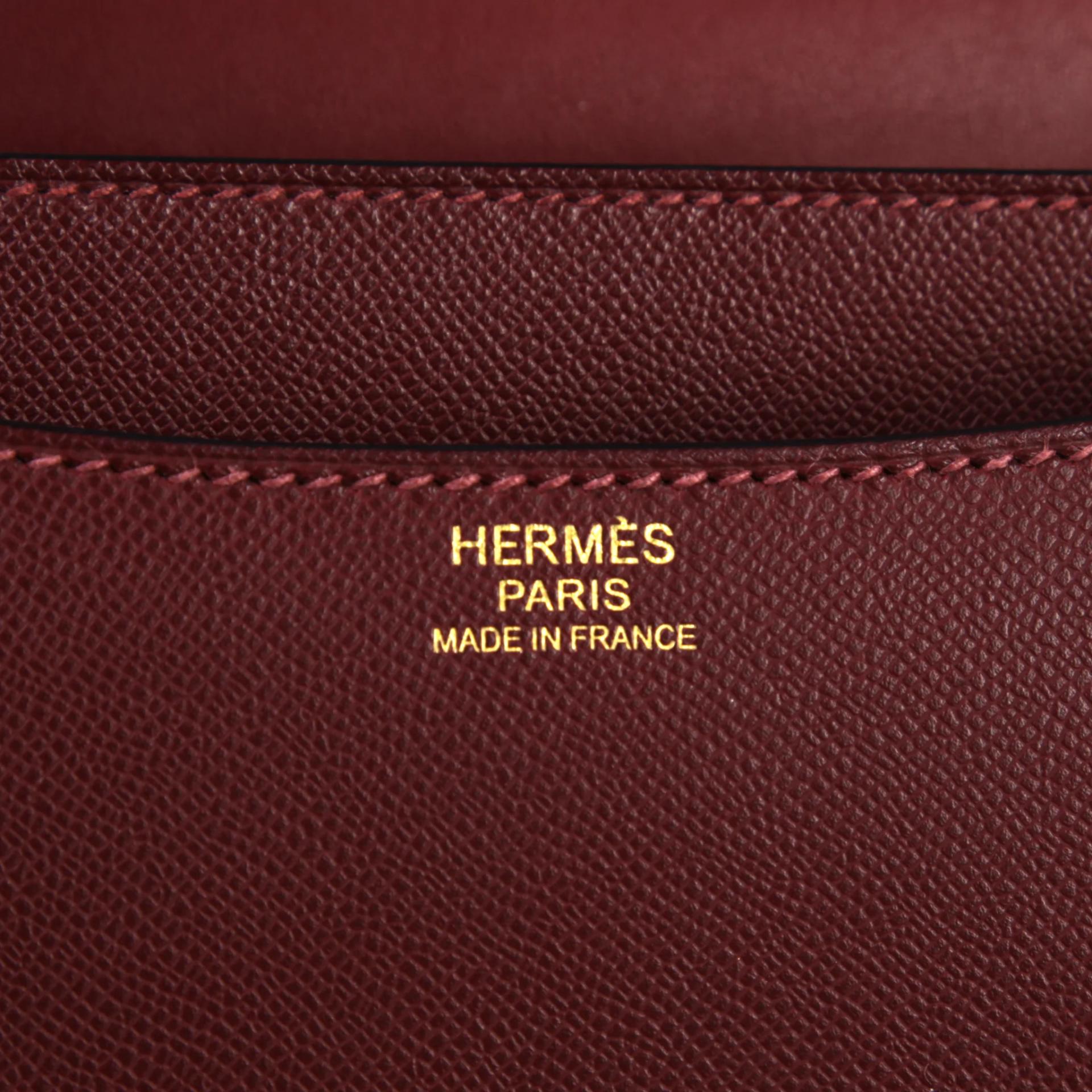 Very Good ( Rank A) HERMÈS Constance 24 Rouge H (55) Madame Gold hardware C (2018) - 9