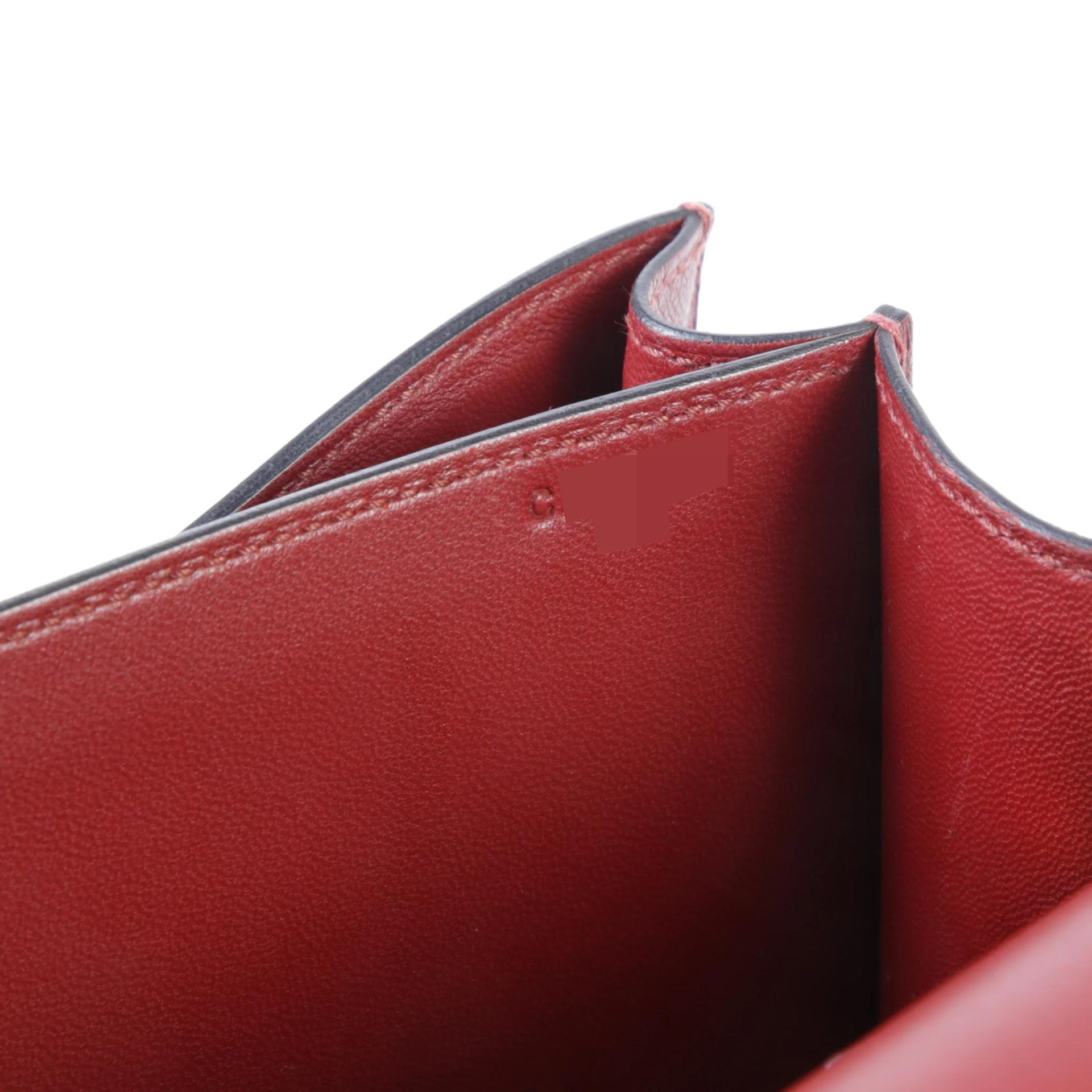 Very Good ( Rank A) HERMÈS Constance 24 Rouge H (55) Madame Gold hardware C (2018) - 14