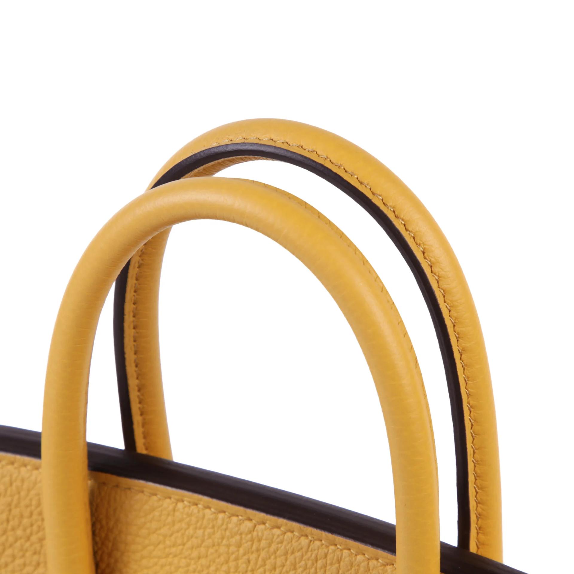 Brand New ( Rank N ) HERMÈS Birkin 25 Paille (1A) Togo Palladium hardware G (2026) - 3