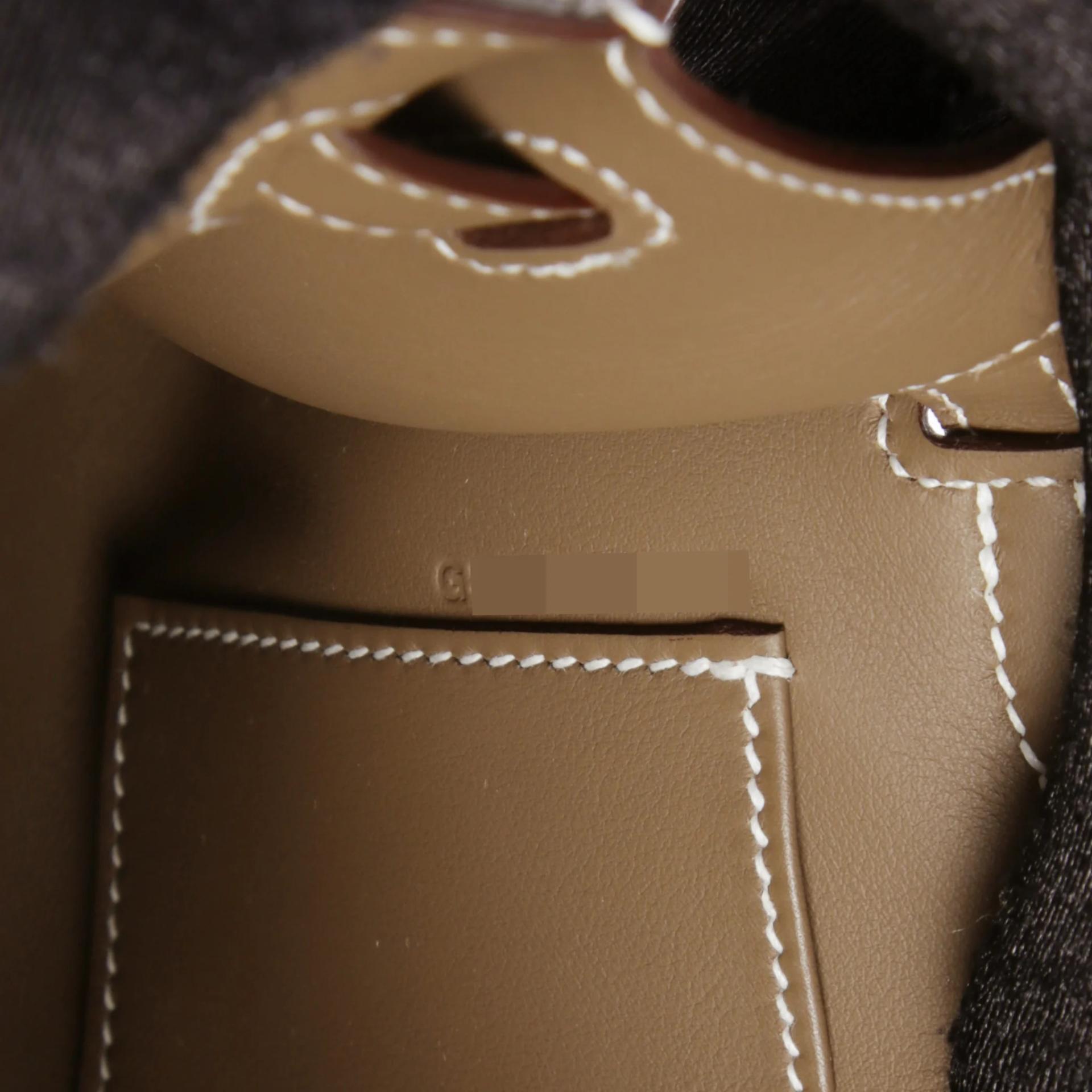 Brand New ( Rank N ) HERMÈS Kelly Pochette Etoupe (18) Swift Gold hardware G (2026) - 14